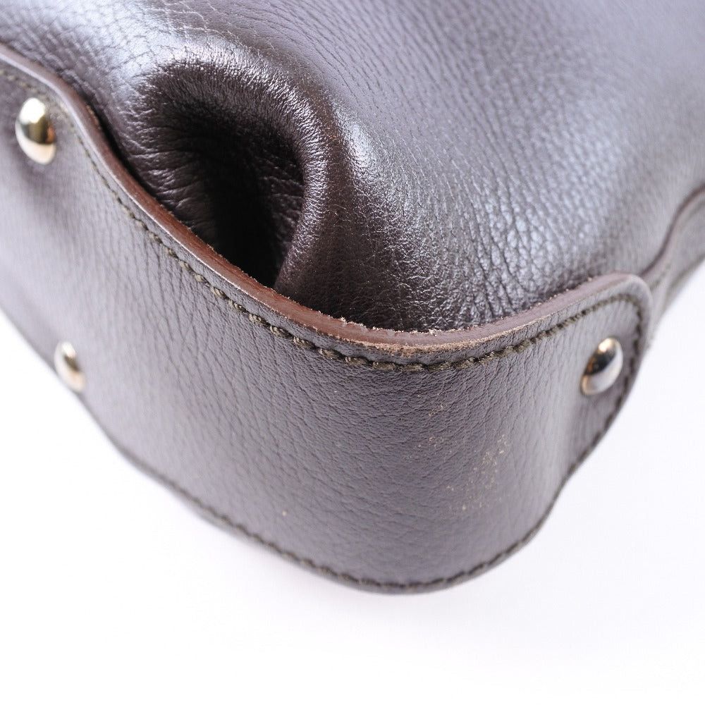 Salvatore Ferragamo Brown Leather Handbag (Pre-Owned) Size ONE SIZE - 4 Thumbnail