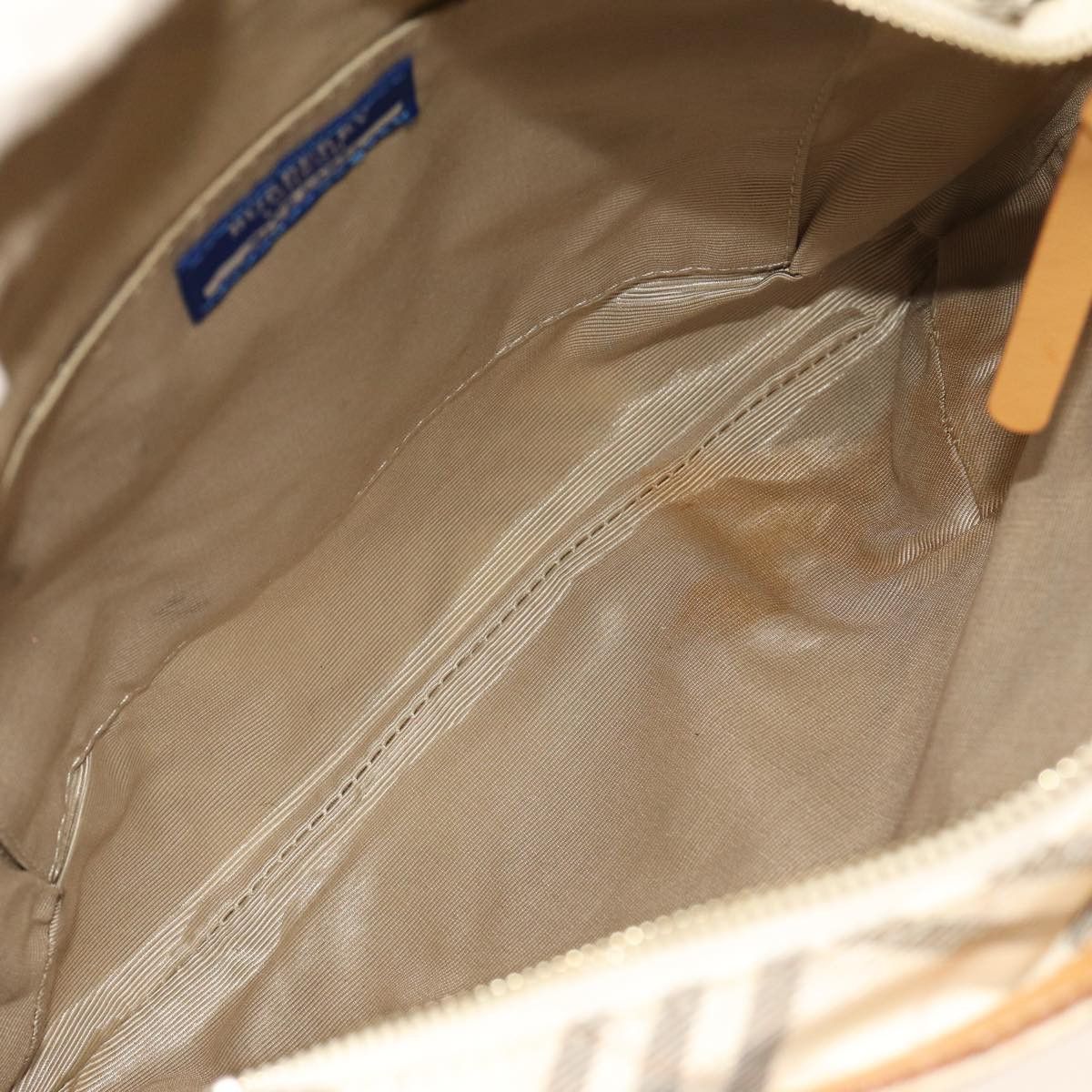 Burberry Nova Check White Canvas Shoulder Bag (Pre-Owned) Size ONE SIZE - 5 Thumbnail
