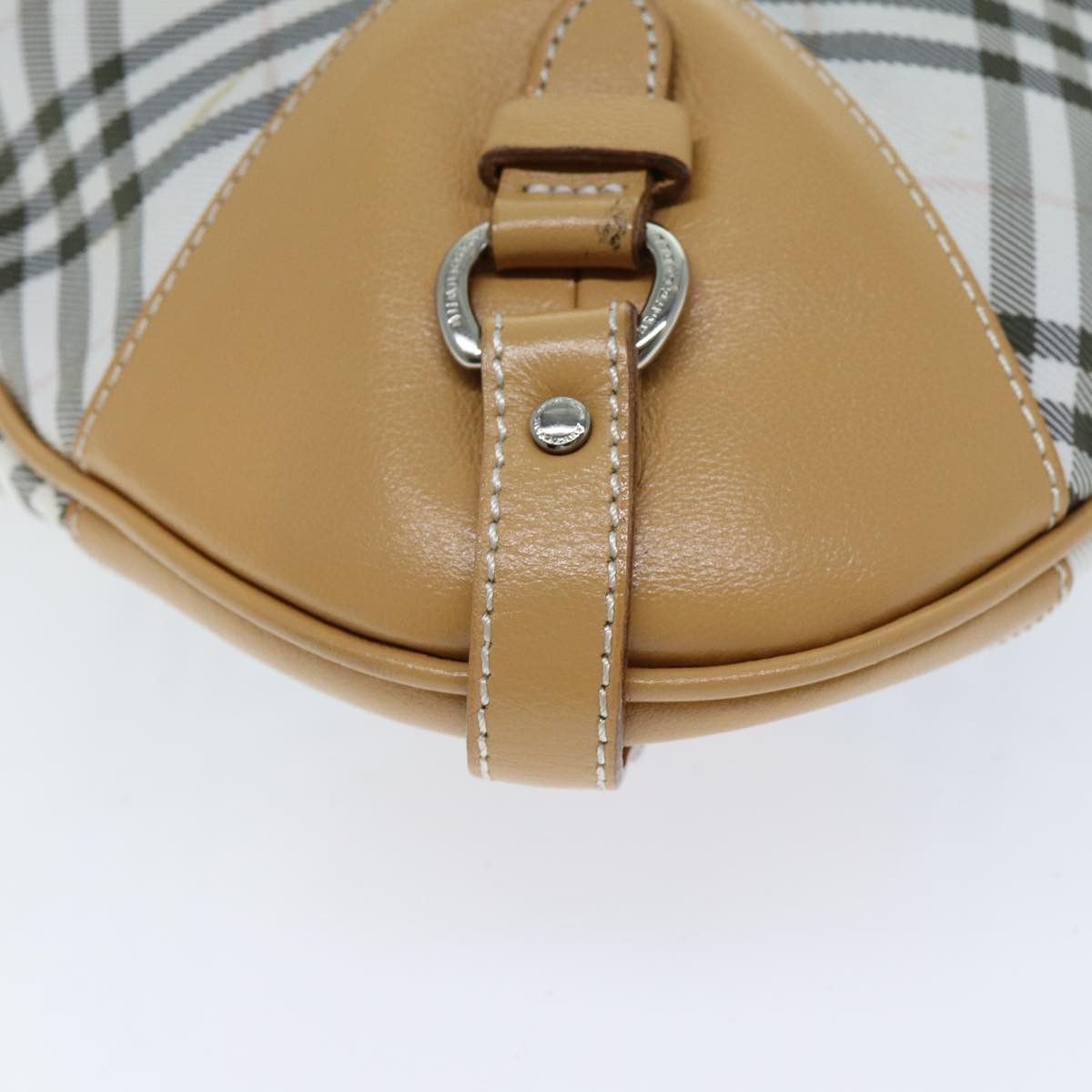 Burberry Nova Check White Canvas Shoulder Bag (Pre-Owned) Size ONE SIZE - 7 Thumbnail