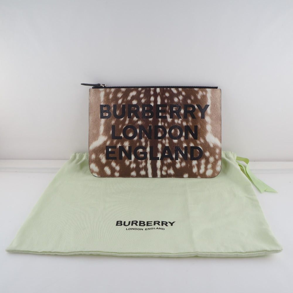 Burberry Brown Leather Clutch Bag (Pre-Owned) Size ONE SIZE - 6 Thumbnail