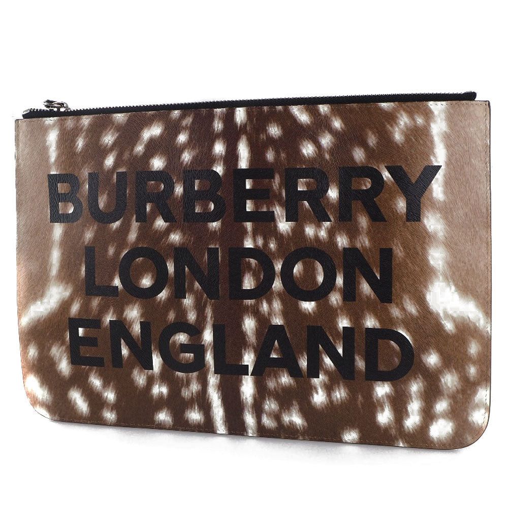 Burberry Brown Leather Clutch Bag (Pre-Owned) Size ONE SIZE - 8 Thumbnail