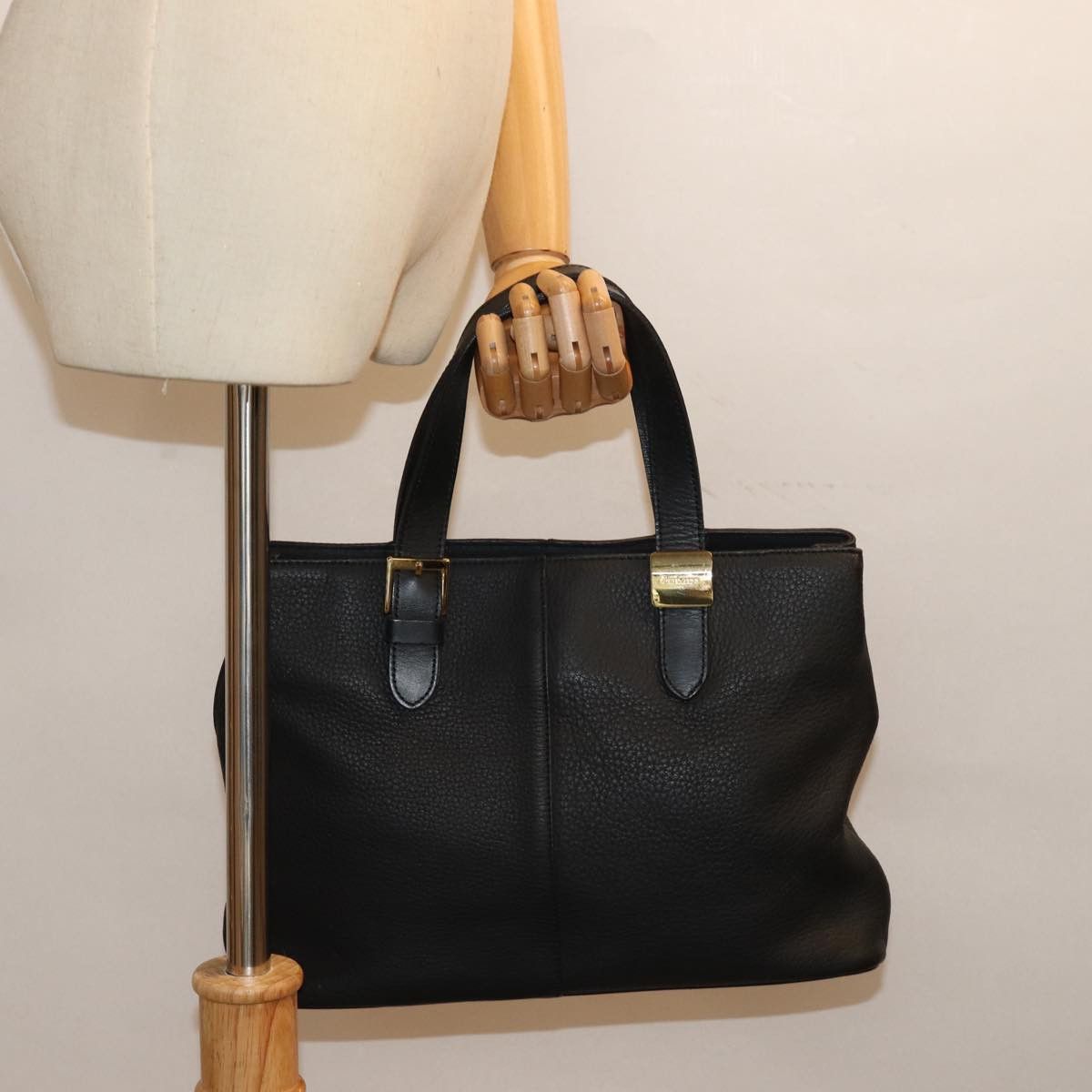 Burberry Nova Check Black Leather Handbag (Pre-Owned) Size ONE SIZE - 7 Thumbnail
