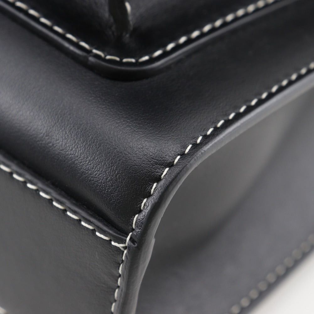 Burberry Black Leather Handbag (Pre-Owned) Size ONE SIZE - 7 Thumbnail