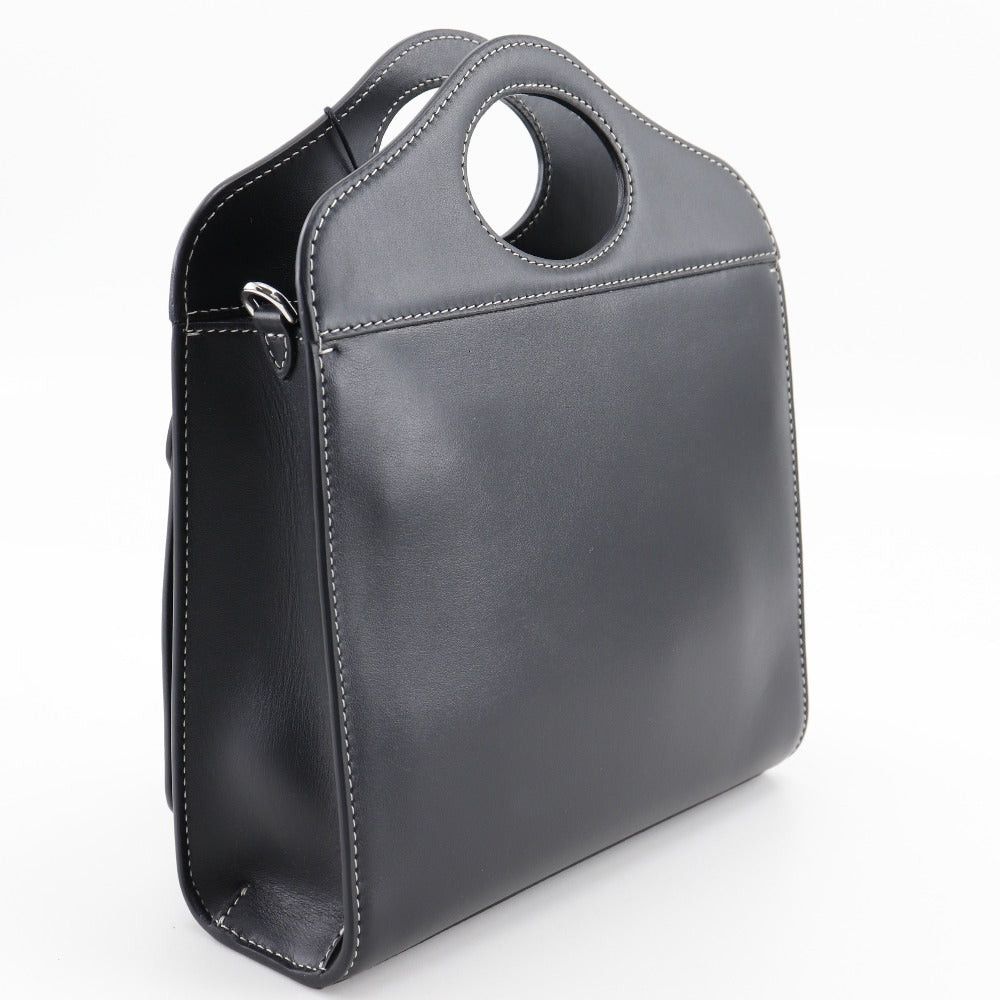 Burberry Black Leather Handbag (Pre-Owned) Size ONE SIZE - 2 Thumbnail