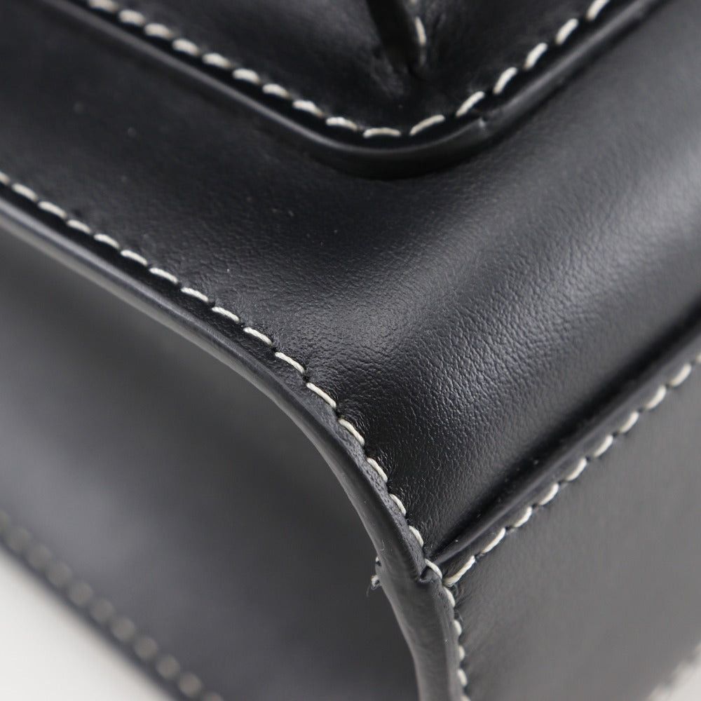 Burberry Black Leather Handbag (Pre-Owned) Size ONE SIZE - 8 Thumbnail