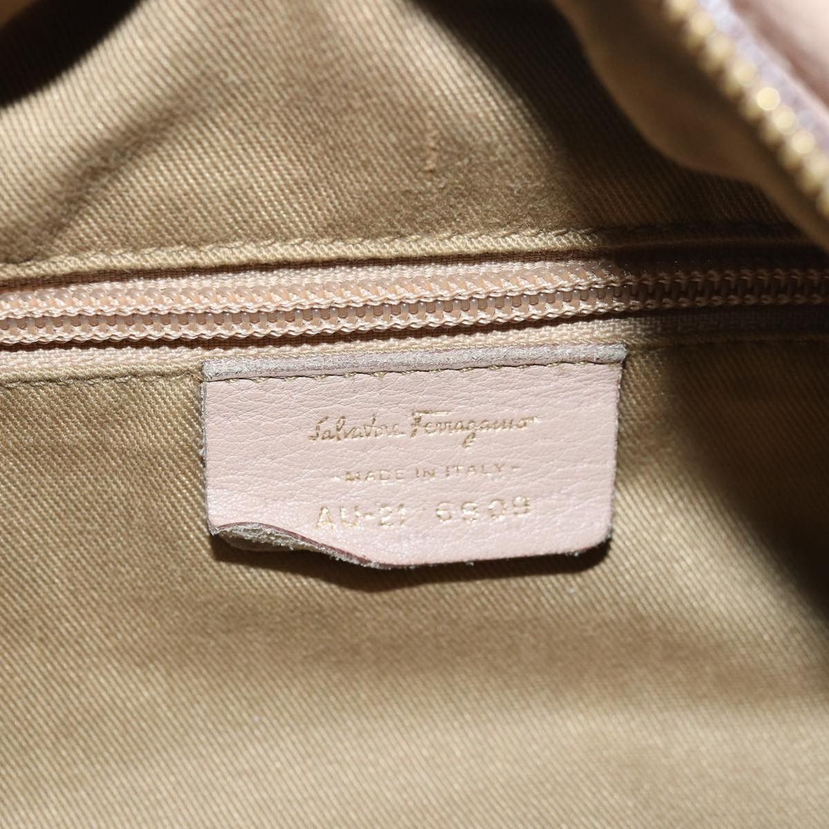 Gancini Beige Leather Handbag (Pre-Owned)