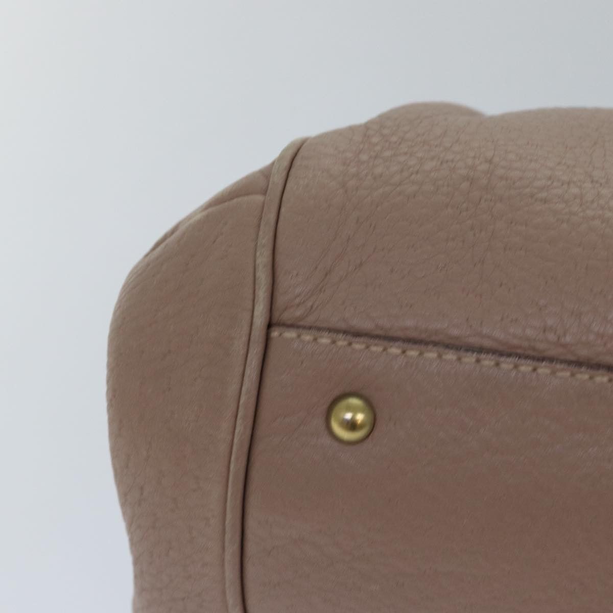 Gancini Beige Leather Handbag (Pre-Owned)