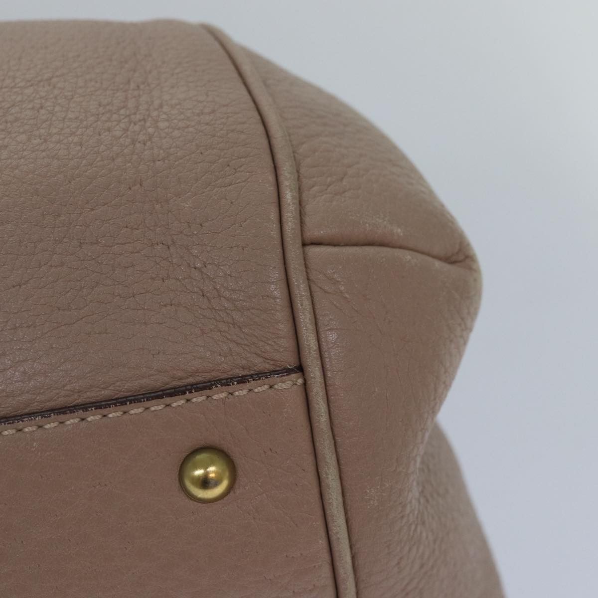 Gancini Beige Leather Handbag (Pre-Owned)