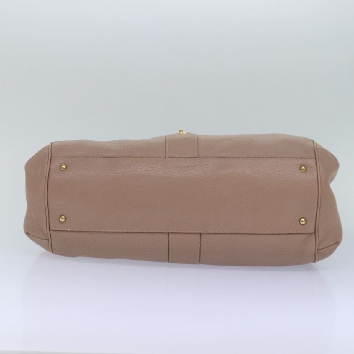 Gancini Beige Leather Handbag (Pre-Owned)