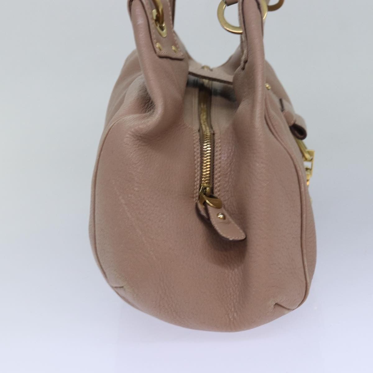 Gancini Beige Leather Handbag (Pre-Owned)
