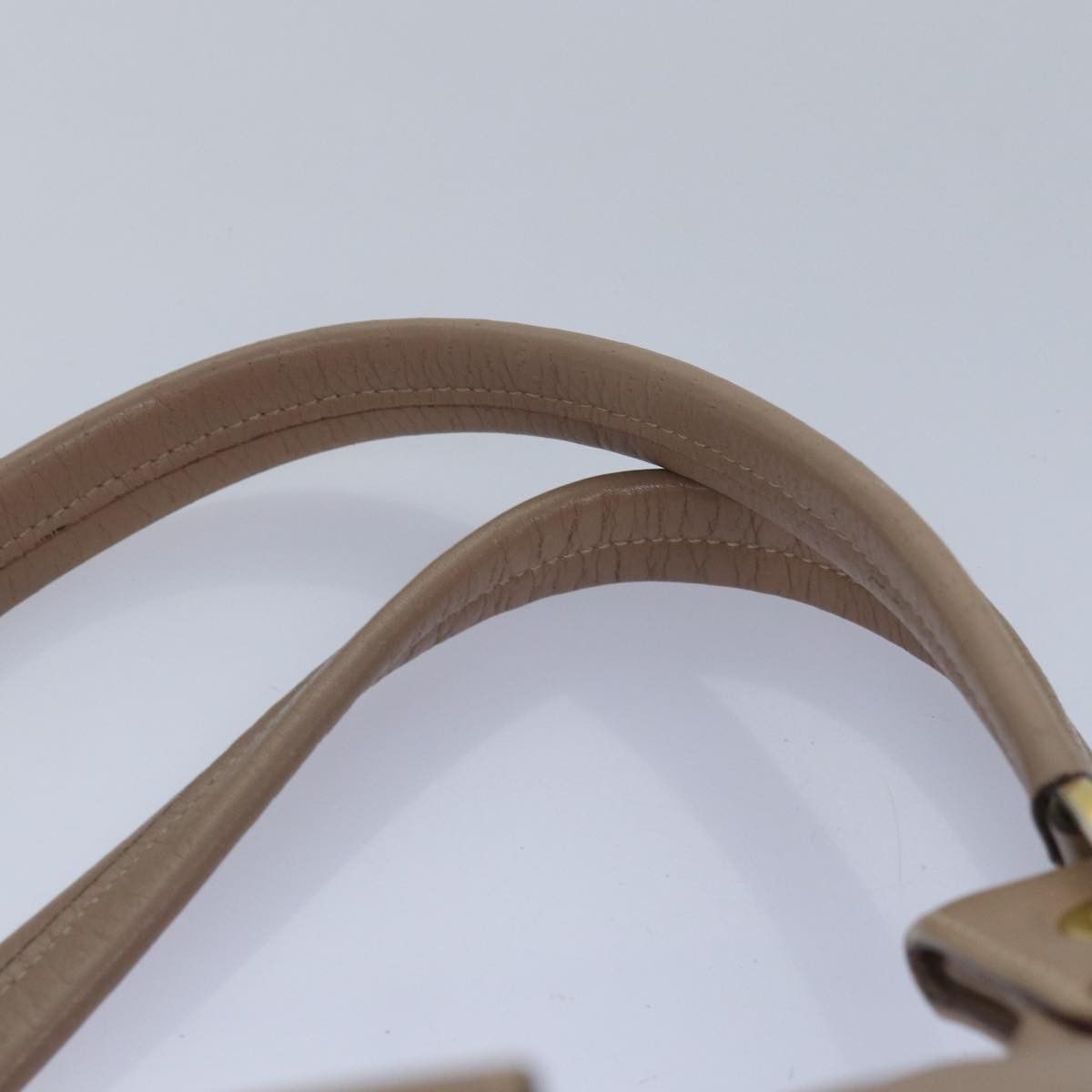 Gancini Beige Leather Handbag (Pre-Owned)