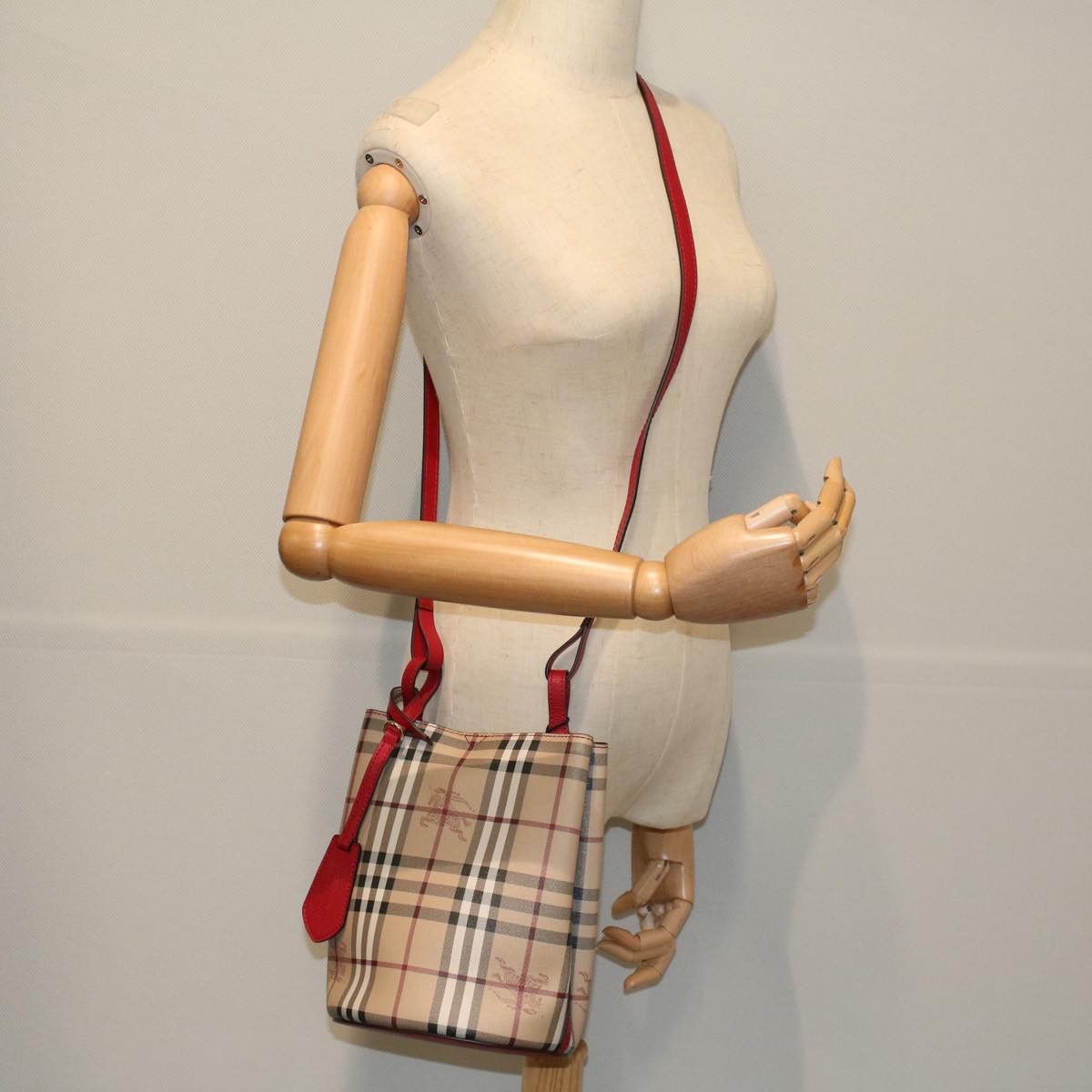 Burberry Nova Check Beige Synthetic Shoulder Bag (Pre-Owned) Size ONE SIZE - 7 Thumbnail