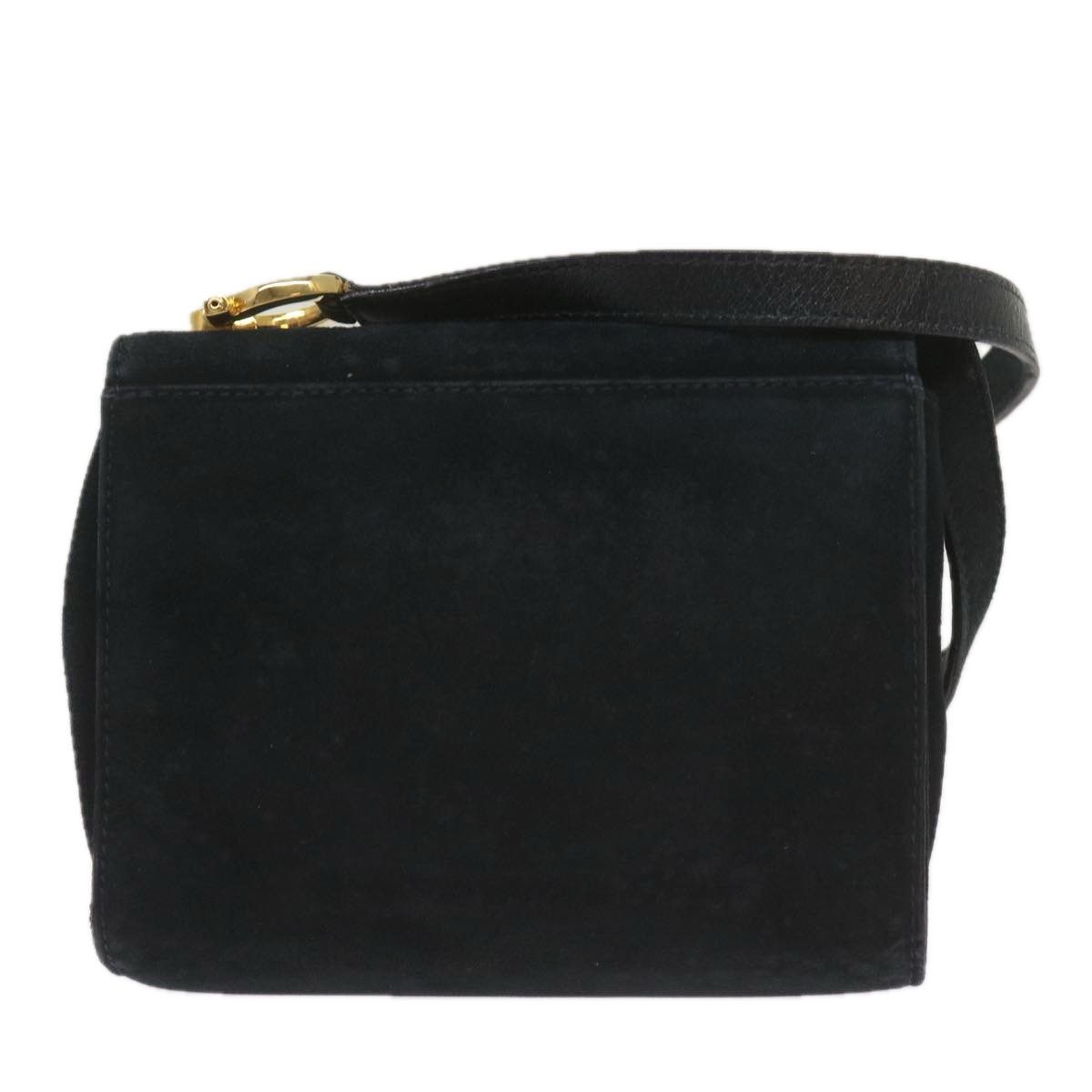 Salvatore Ferragamo Gancini Black Suede Shoulder Bag (Pre-Owned) Size ONE SIZE - 2 Thumbnail
