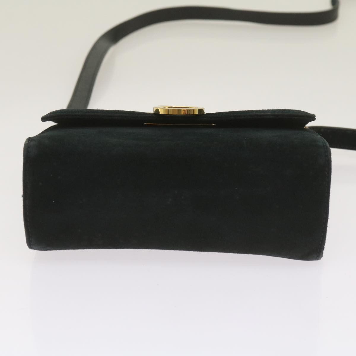 Salvatore Ferragamo Gancini Black Suede Shoulder Bag (Pre-Owned) Size ONE SIZE - 3 Thumbnail