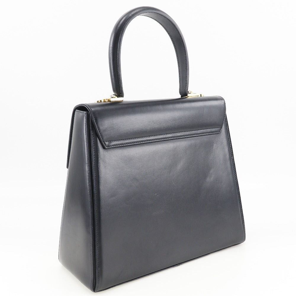 Salvatore Ferragamo Iconic Top Handle Black Leather Handbag (Pre-Owned) Size ONE SIZE - 2 Thumbnail