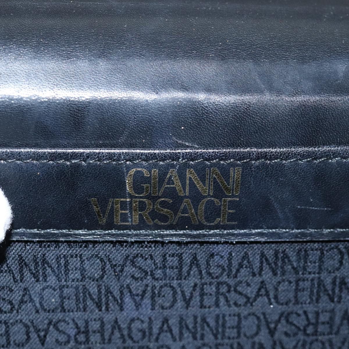 Versace Black Leather Handbag (Pre-Owned) Size ONE SIZE - 7 Thumbnail