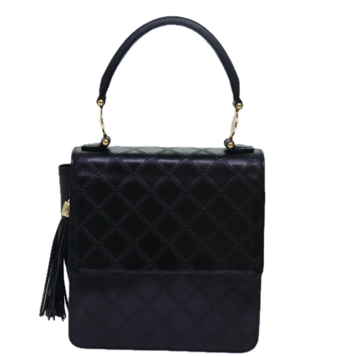 Versace Black Leather Handbag (Pre-Owned) Size ONE SIZE - 10 Thumbnail
