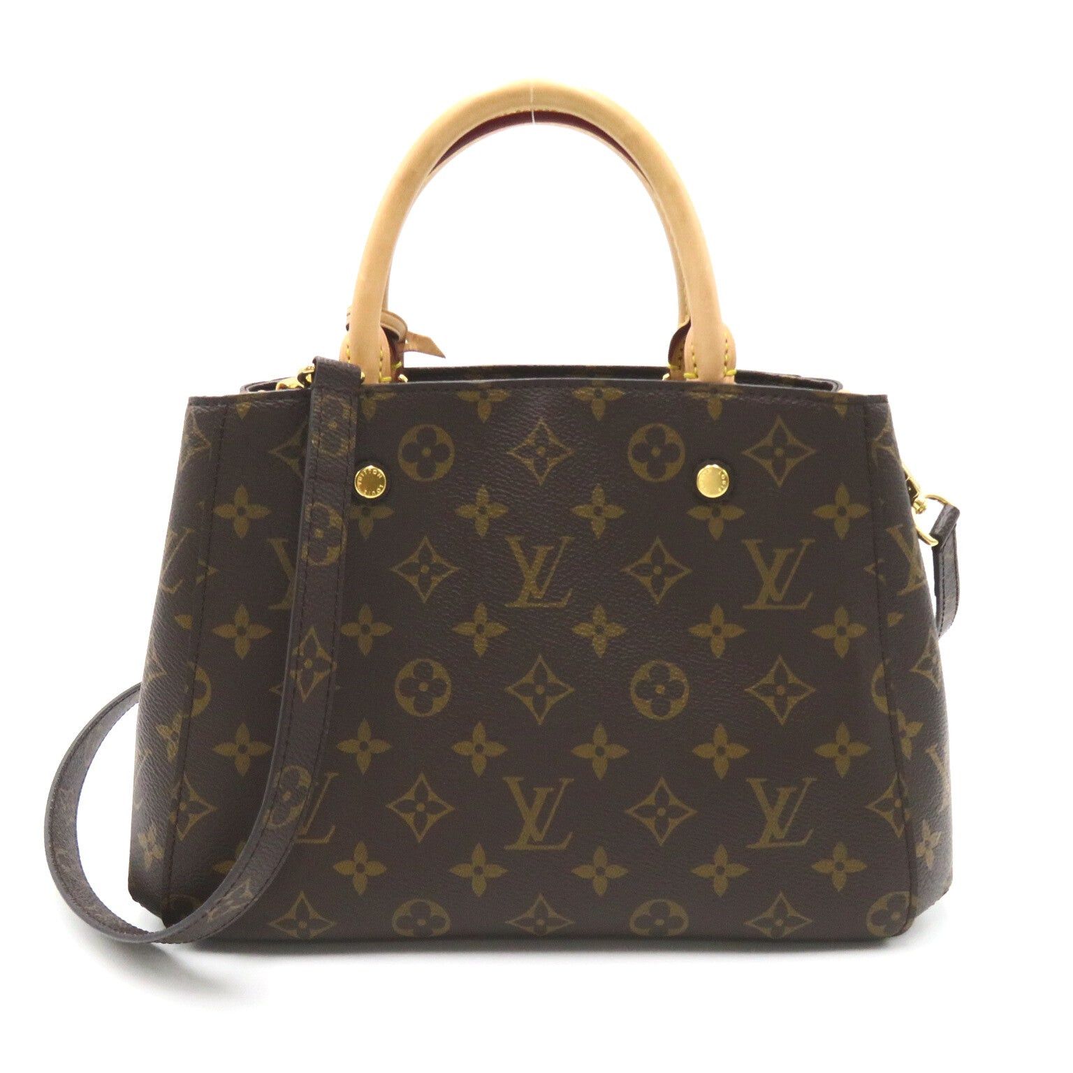Louis Vuitton Louis Vuitton Montaigne Bb Tote Bag Shoulder Handbag Coated Canvas Monogram Brown Size ONE SIZE - 2 Thumbnail