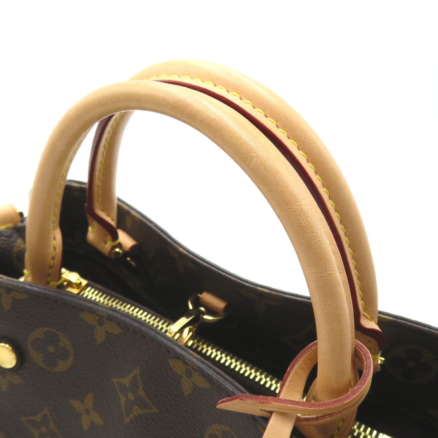 Louis Vuitton Louis Vuitton Montaigne Bb Tote Bag Shoulder Handbag Coated Canvas Monogram Brown Size ONE SIZE - 6 Thumbnail