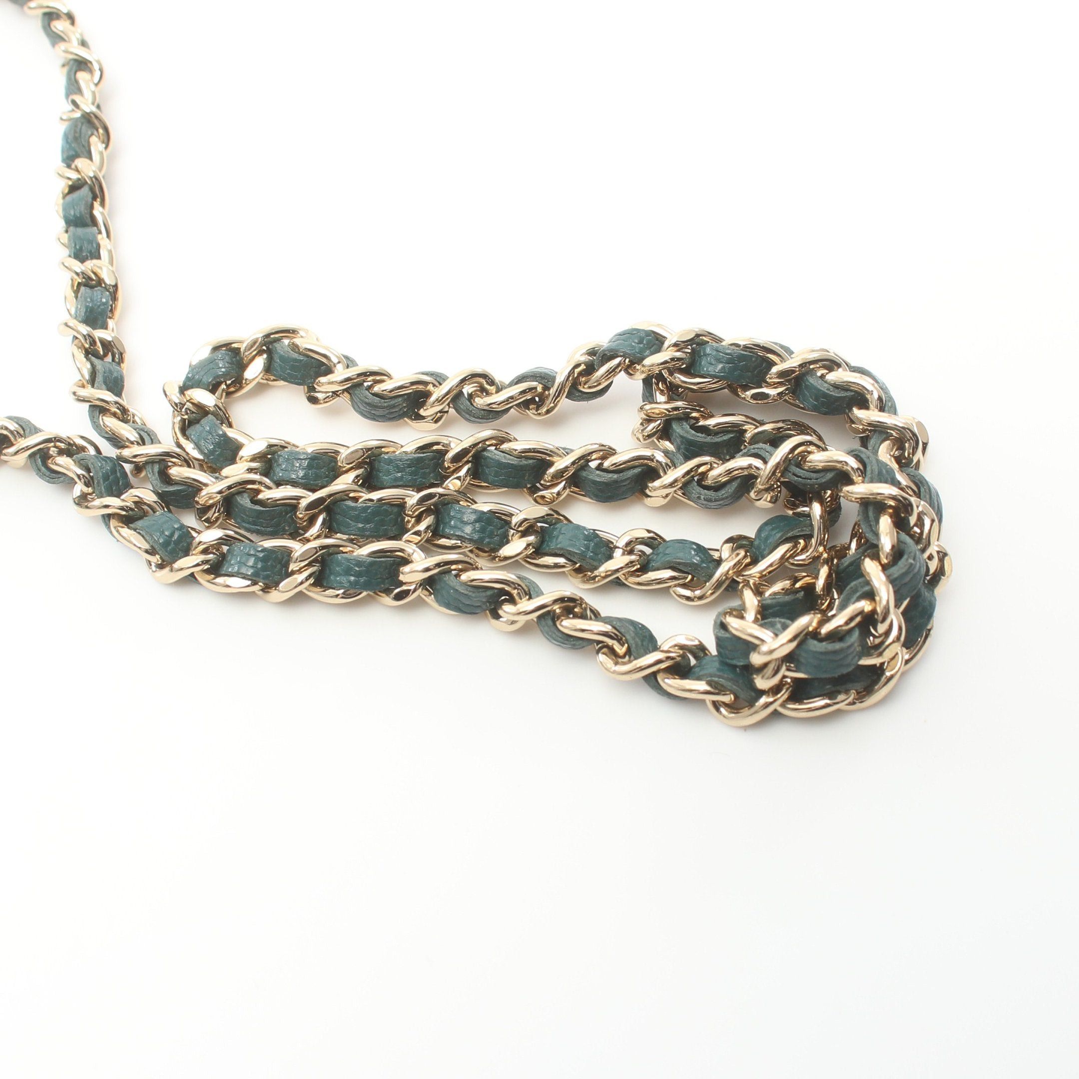 Chanel Chanel Matelasse Chain Wallet Caviar Skin Dark Green Gold Hardware Size ONE SIZE - 7 Thumbnail