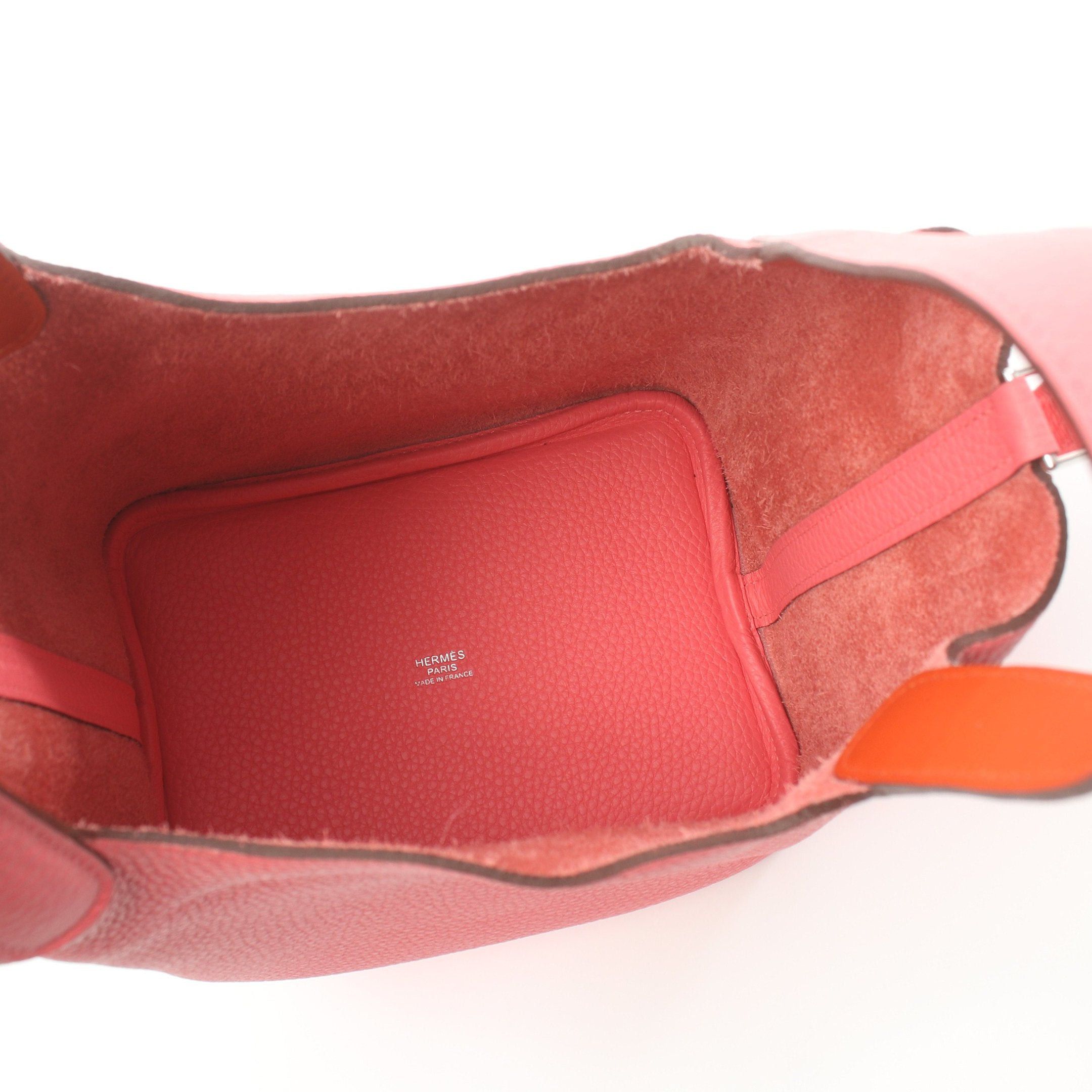 Hermes Hermes Picotan Lock Pm Rose Azalea Handbag Clemence Leather Veau Swift Pink Silver Hardware Y Stamp Size ONE SIZE - 3 Thumbnail