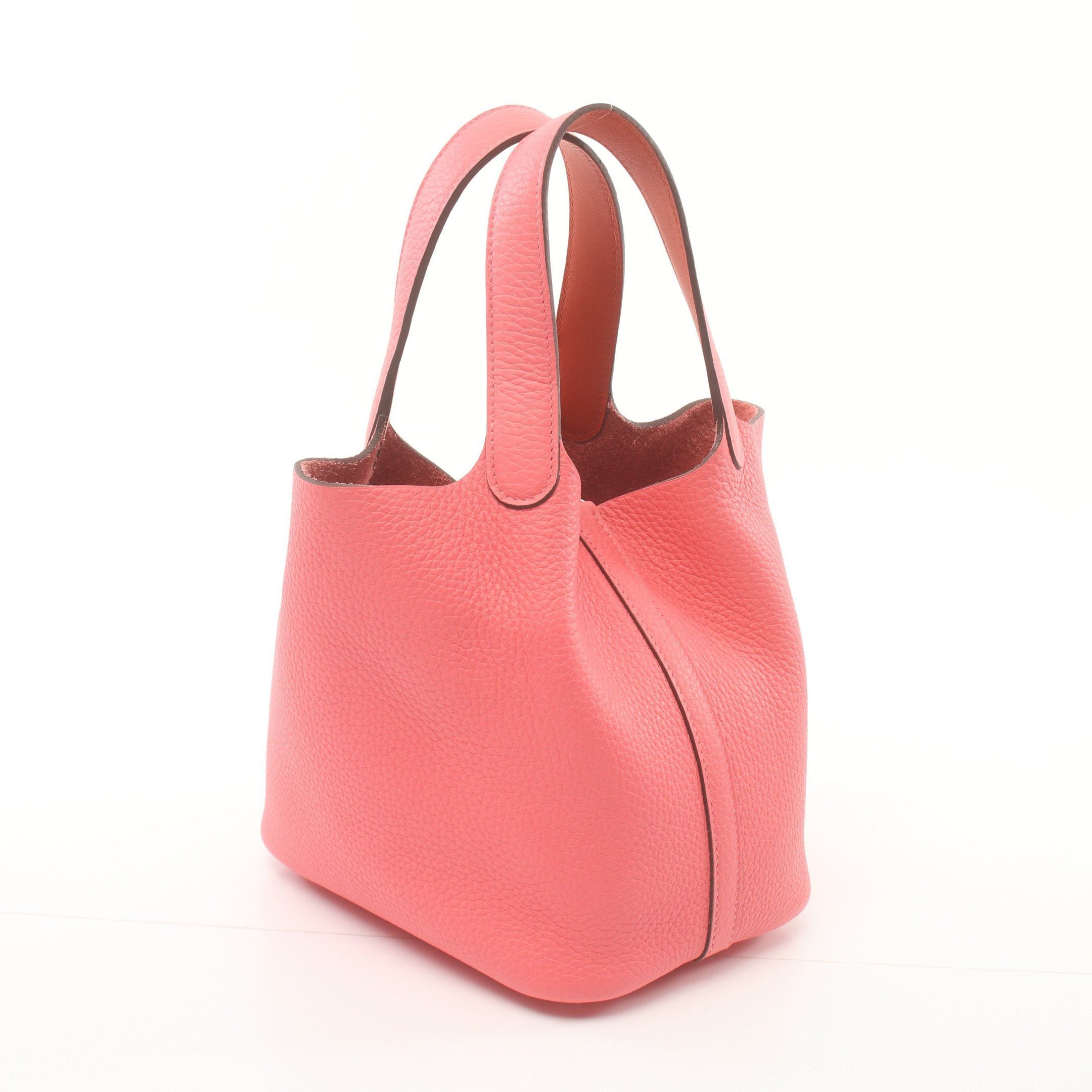 Hermes Hermes Picotan Lock Pm Rose Azalea Handbag Clemence Leather Veau Swift Pink Silver Hardware Y Stamp Size ONE SIZE - 2 Thumbnail