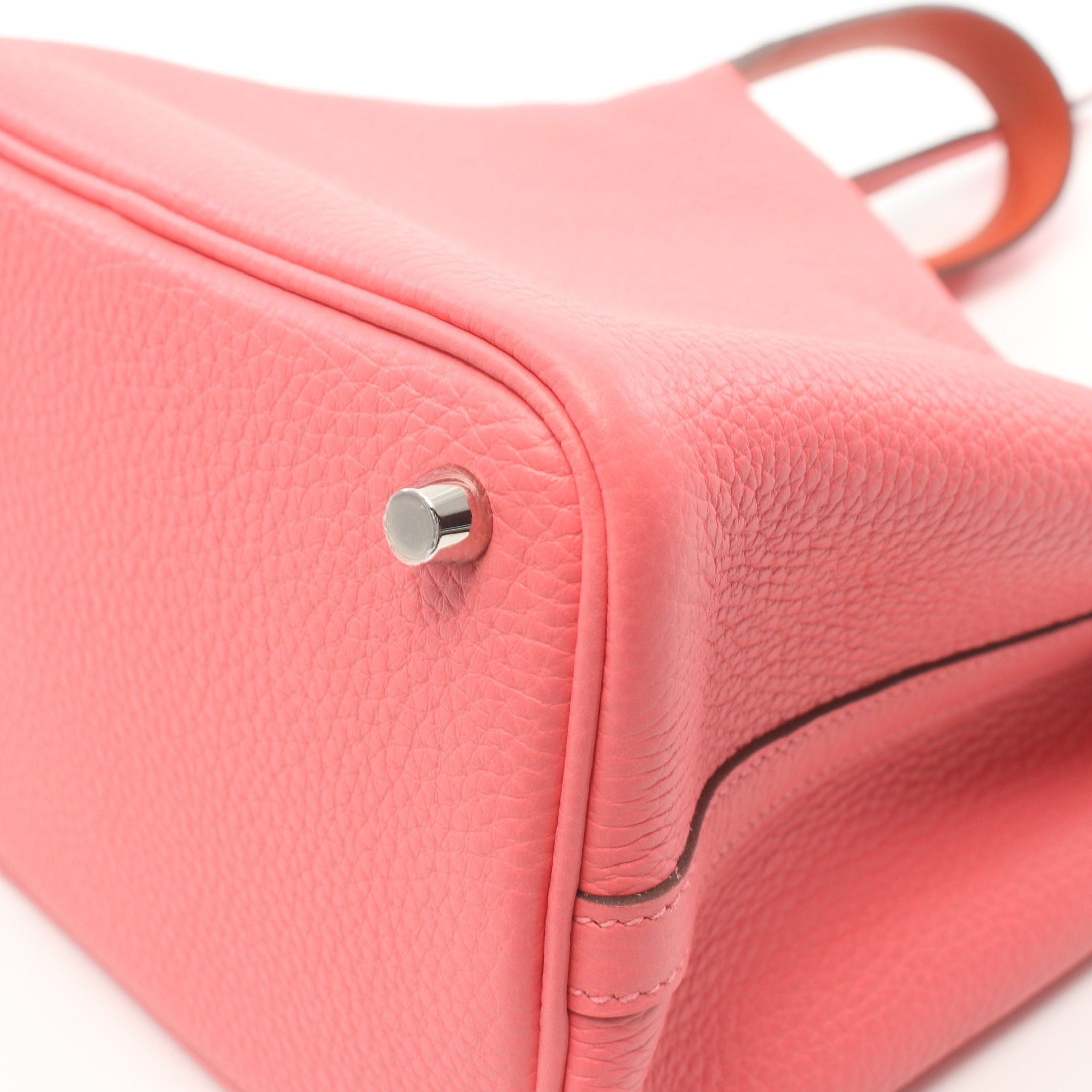 Hermes Hermes Picotan Lock Pm Rose Azalea Handbag Clemence Leather Veau Swift Pink Silver Hardware Y Stamp Size ONE SIZE - 6 Thumbnail