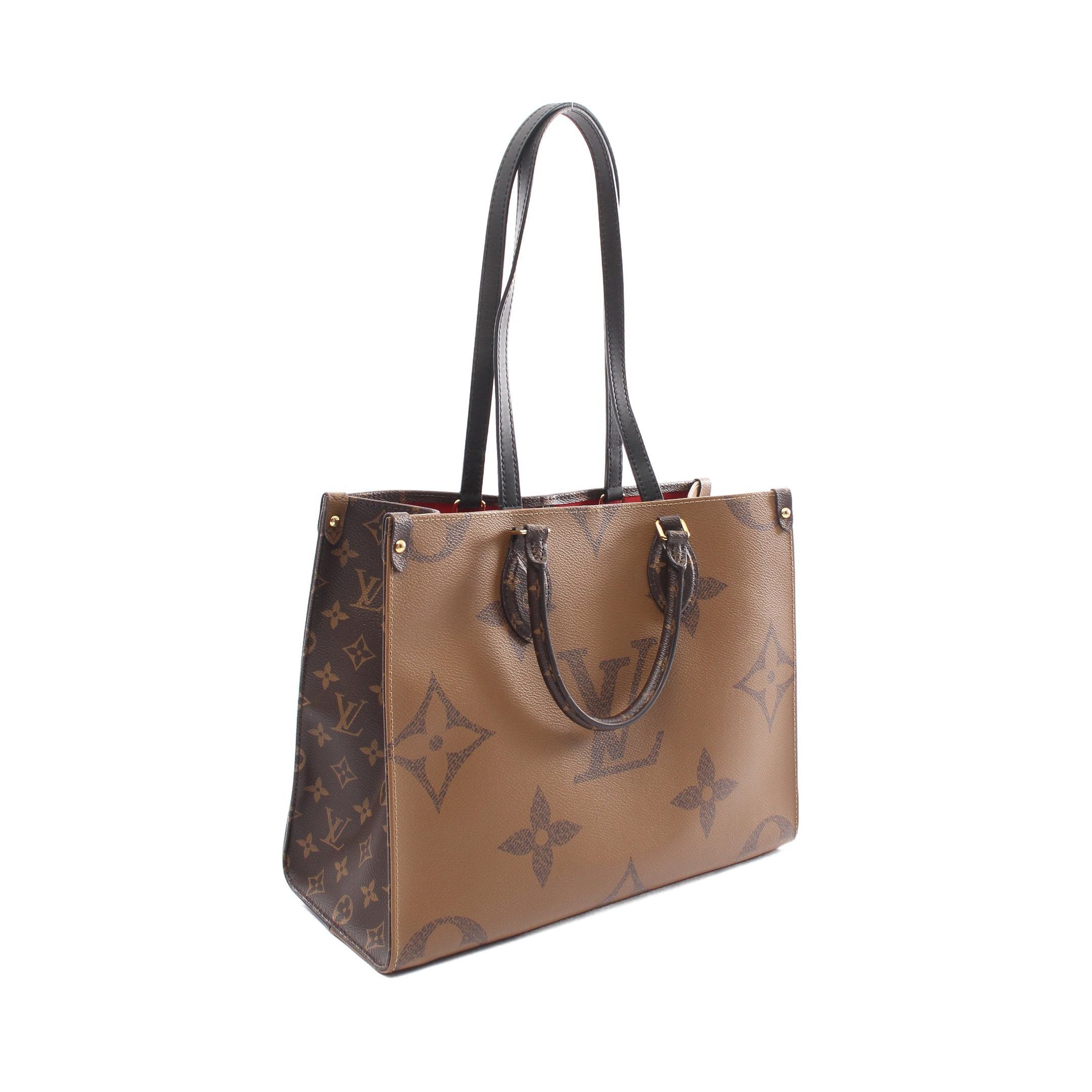 Louis Vuitton Louis Vuitton On-The-Go Mm Monogram Giant Reverse Shoulder Bag Tote Leather Brown Beige Size ONE SIZE - 2 Thumbnail