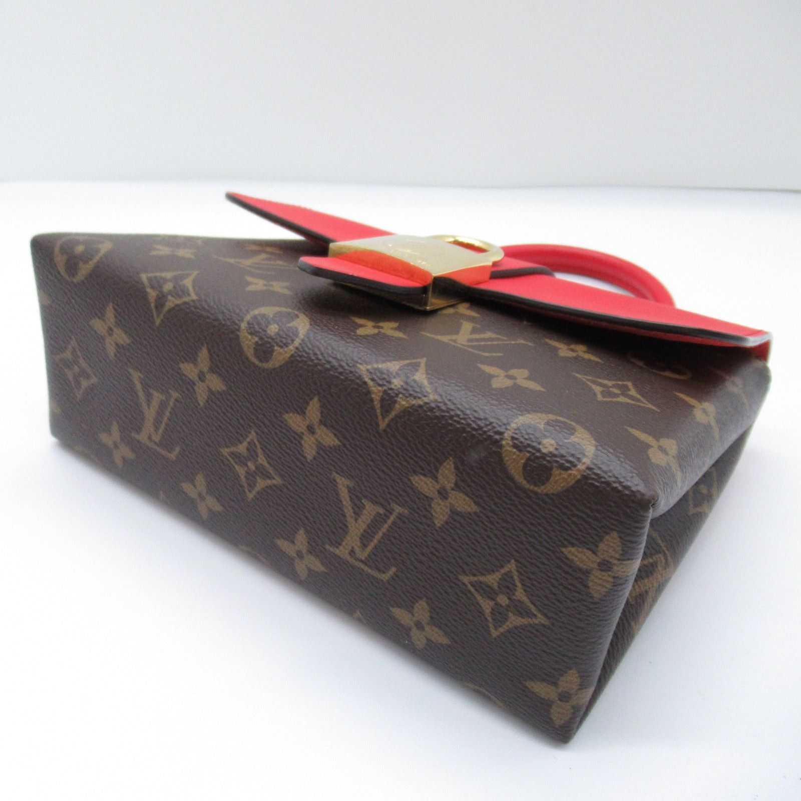 Louis Vuitton Louis Vuitton Rocky Bb Shoulder Bag Coated Canvas Monogram Red Brown Coquelicot Size ONE SIZE - 4 Thumbnail