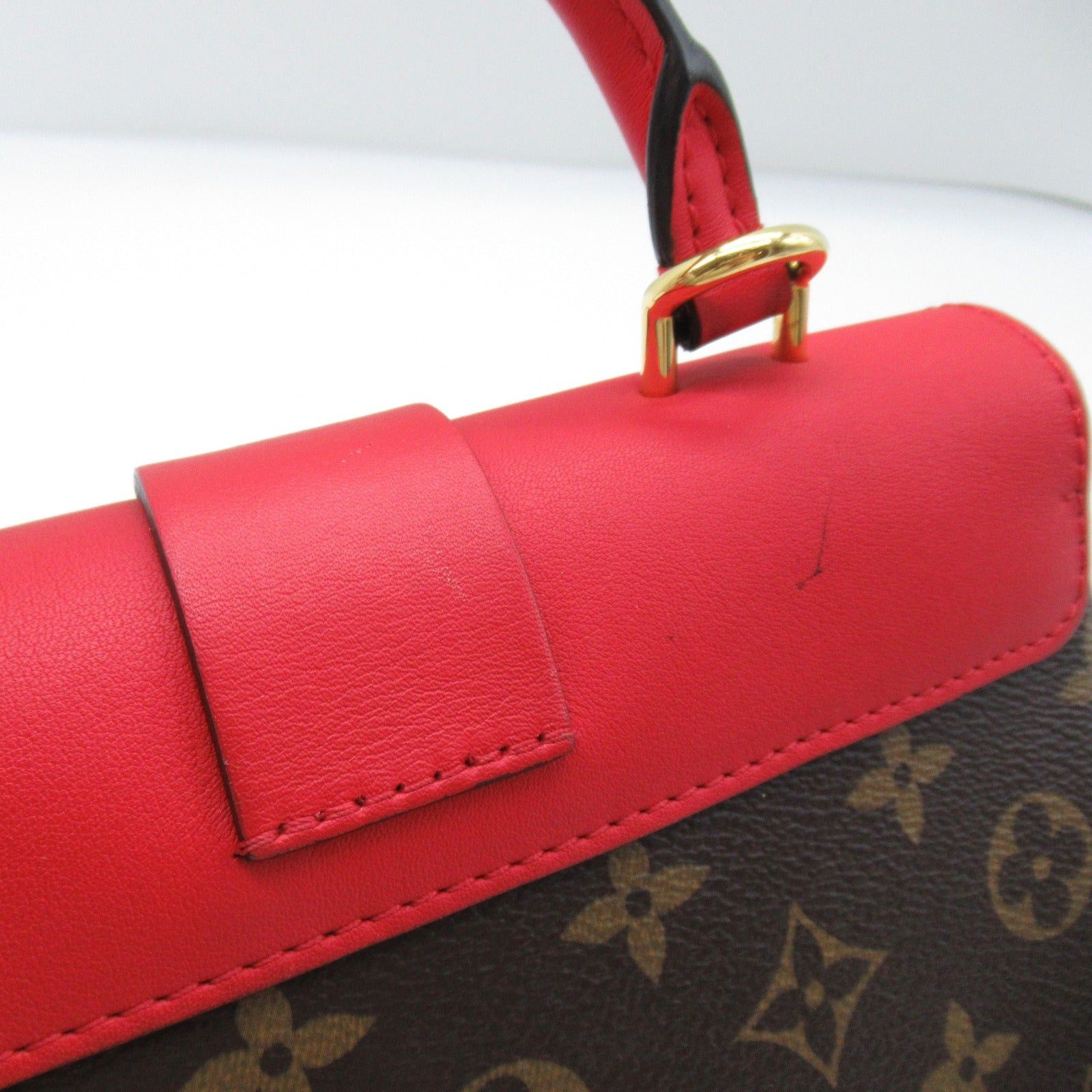 Louis Vuitton Louis Vuitton Rocky Bb Shoulder Bag Coated Canvas Monogram Red Brown Coquelicot Size ONE SIZE - 11 Thumbnail
