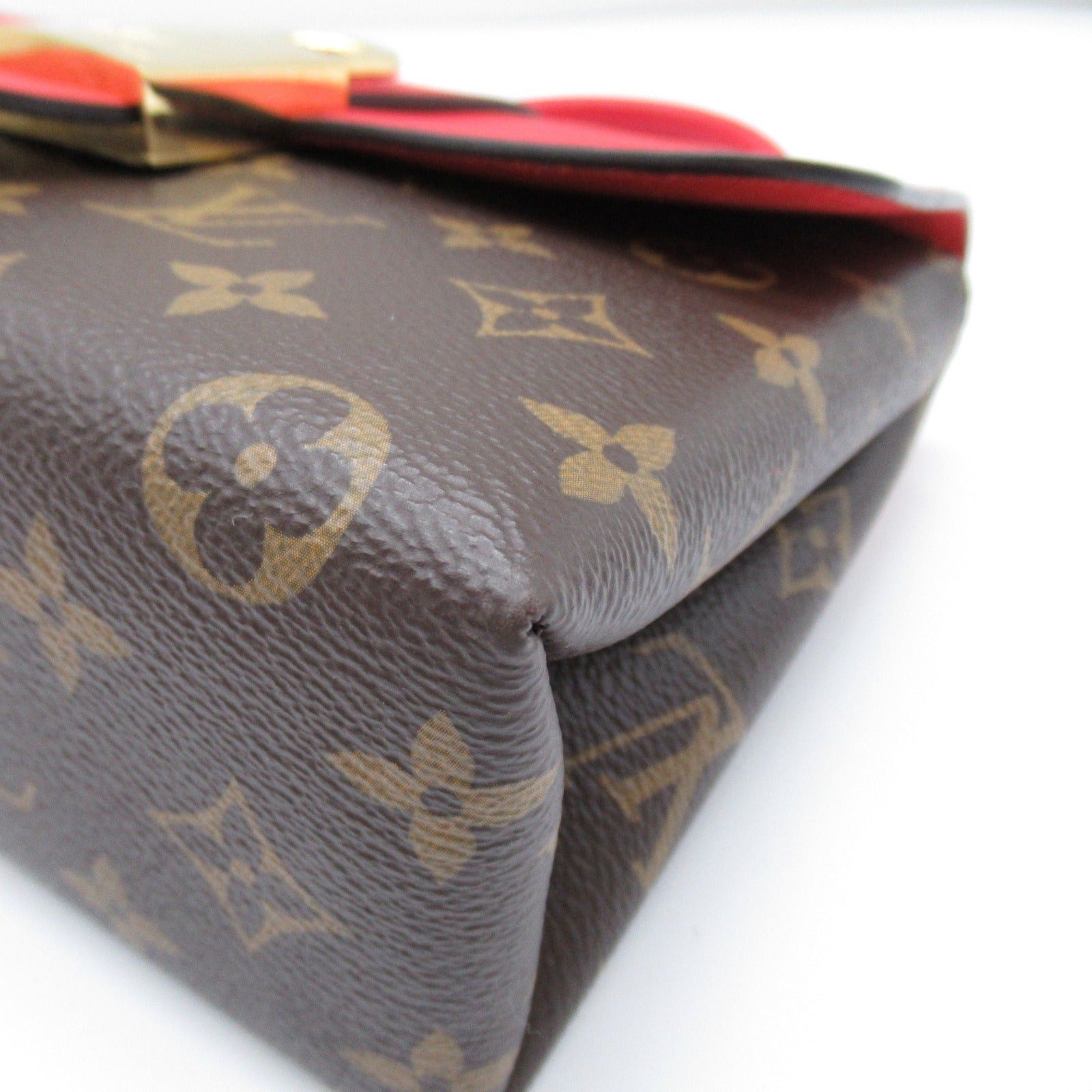Louis Vuitton Louis Vuitton Rocky Bb Shoulder Bag Coated Canvas Monogram Red Brown Coquelicot Size ONE SIZE - 9 Thumbnail