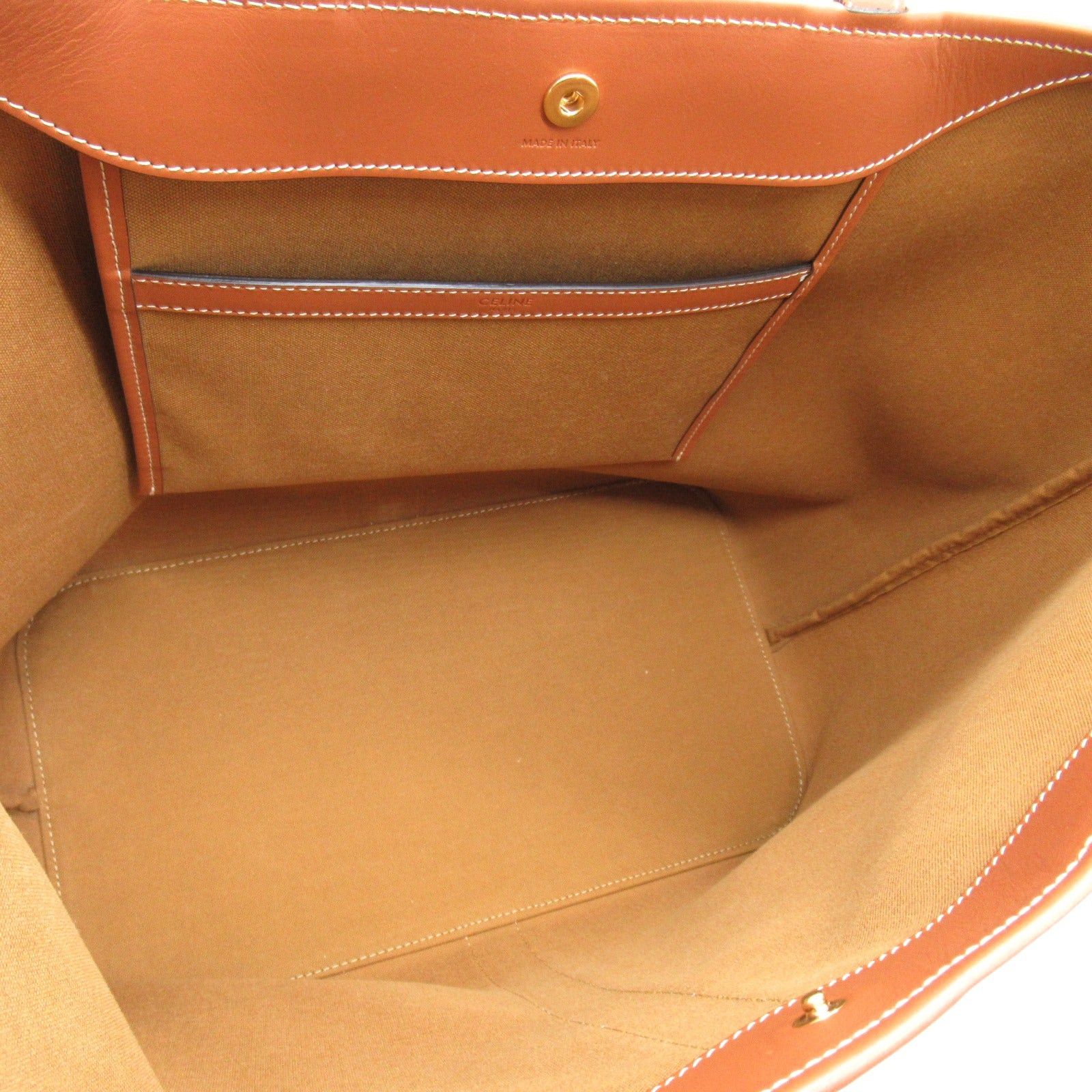 Celine Celine Triomphe Tote Bag Handbag Canvas Coated Brown Dark Size ONE SIZE - 5 Thumbnail