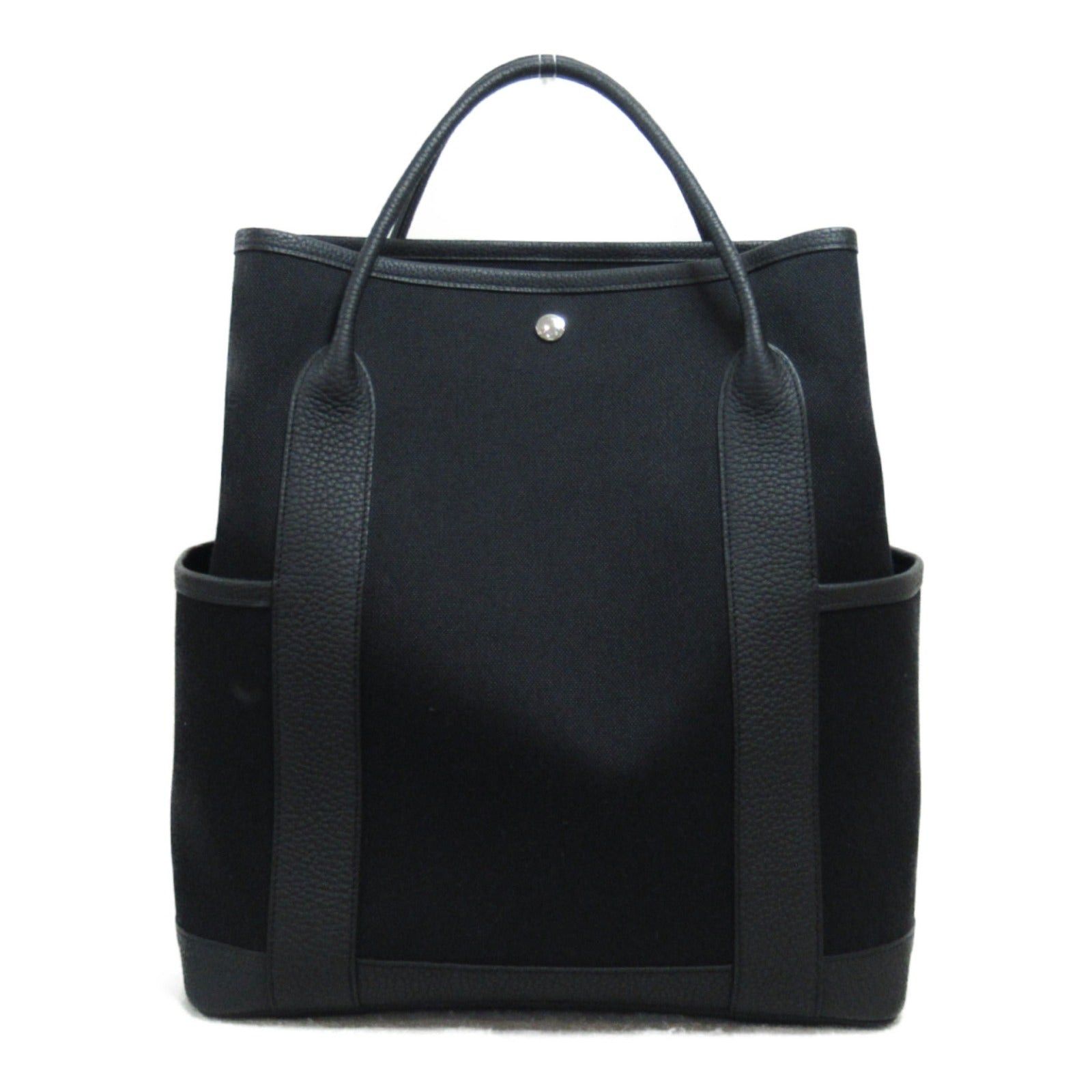 Hermes Hermes Garden Party Pocket Vertical Black Handbag Fabric Leather Negonda Toile Military (Hermes) Silver Hardware B Stamp Size ONE SIZE - 2 Thumbnail