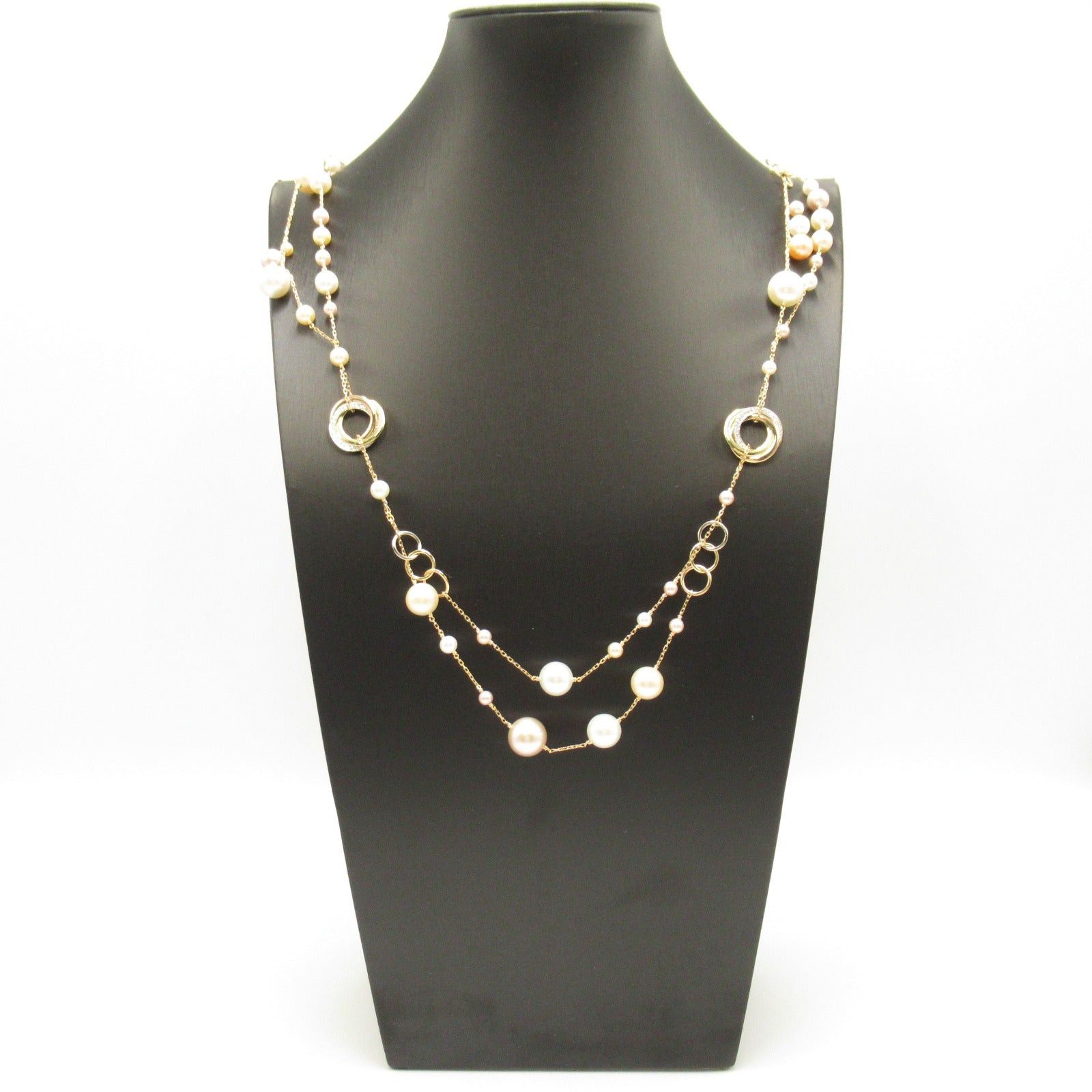 Cartier Cartier Trinity Pearl Diamond Necklace 750 Three Gold/Pearl Clear Size ONE SIZE - 10 Thumbnail