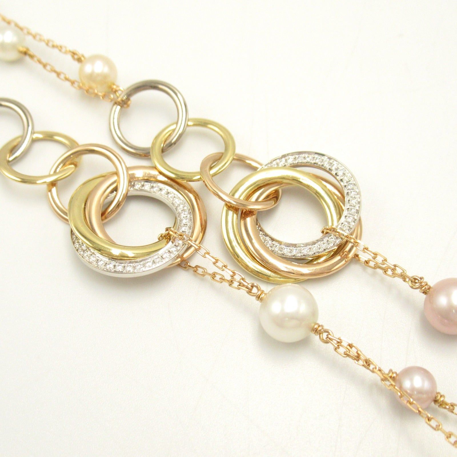 Cartier Cartier Trinity Pearl Diamond Necklace 750 Three Gold/Pearl Clear Size ONE SIZE - 6 Thumbnail