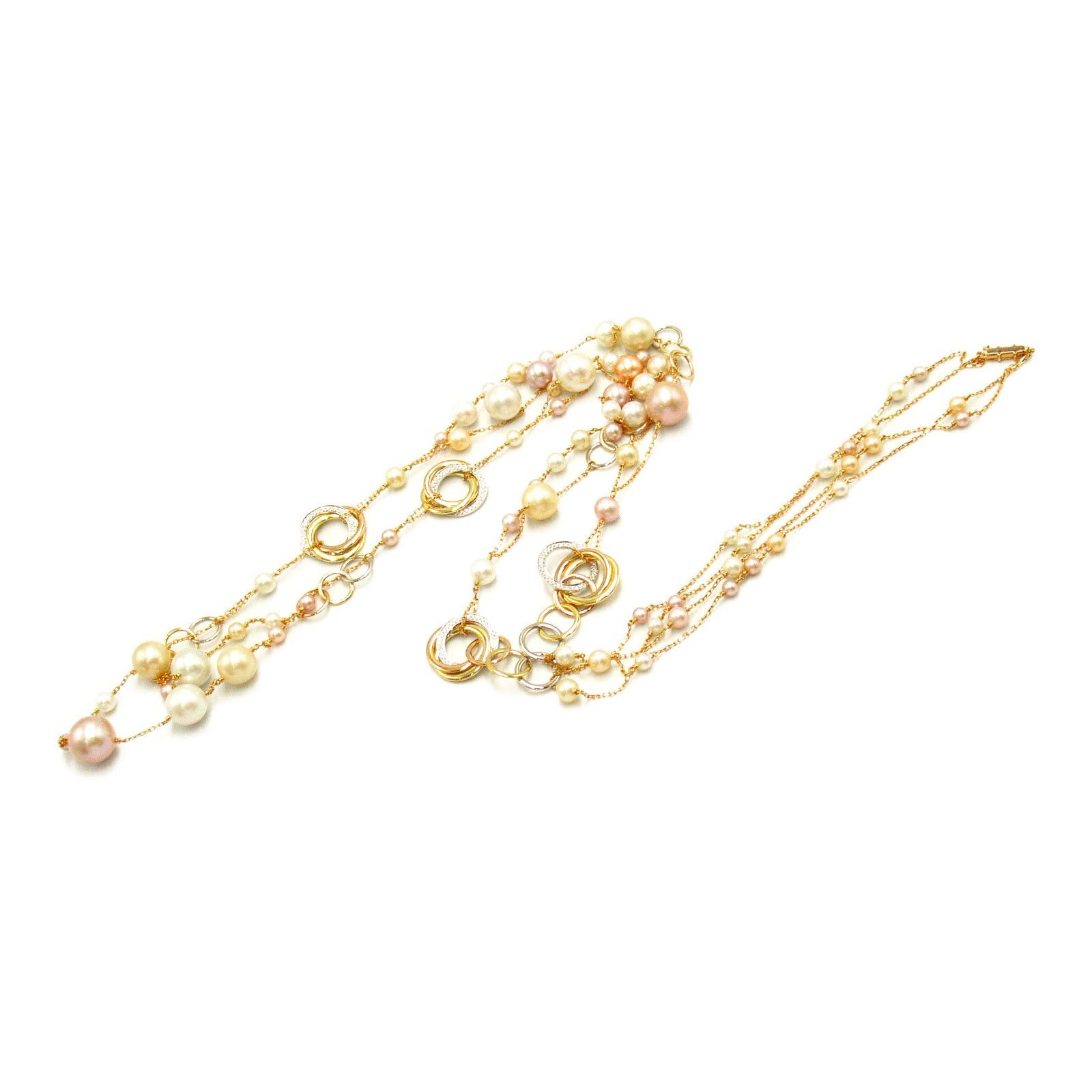 Cartier Cartier Trinity Pearl Diamond Necklace 750 Three Gold/Pearl Clear Size ONE SIZE - 3 Thumbnail