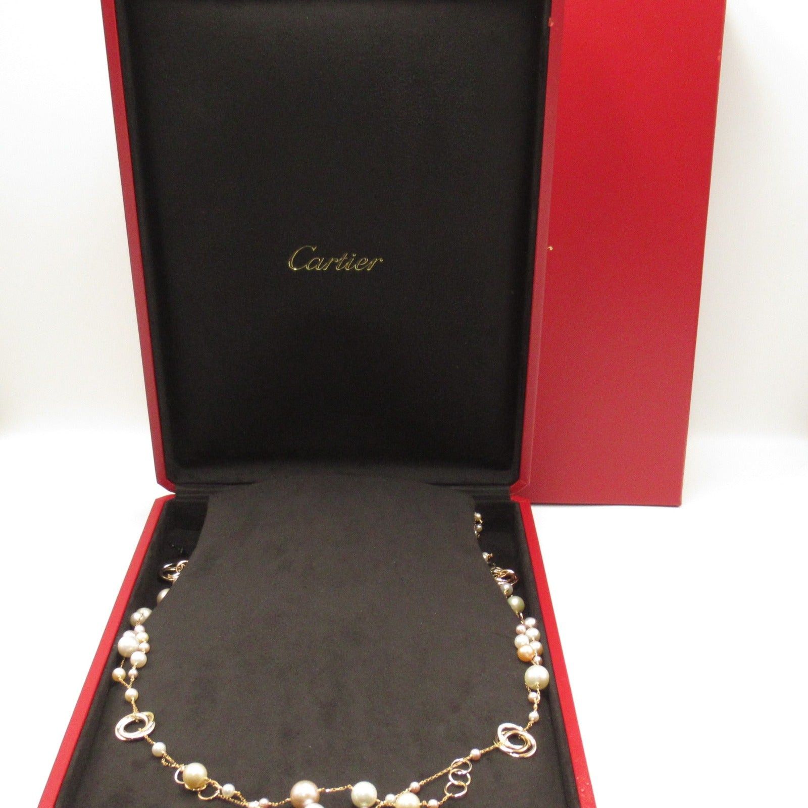Cartier Cartier Trinity Pearl Diamond Necklace 750 Three Gold/Pearl Clear Size ONE SIZE - 8 Thumbnail