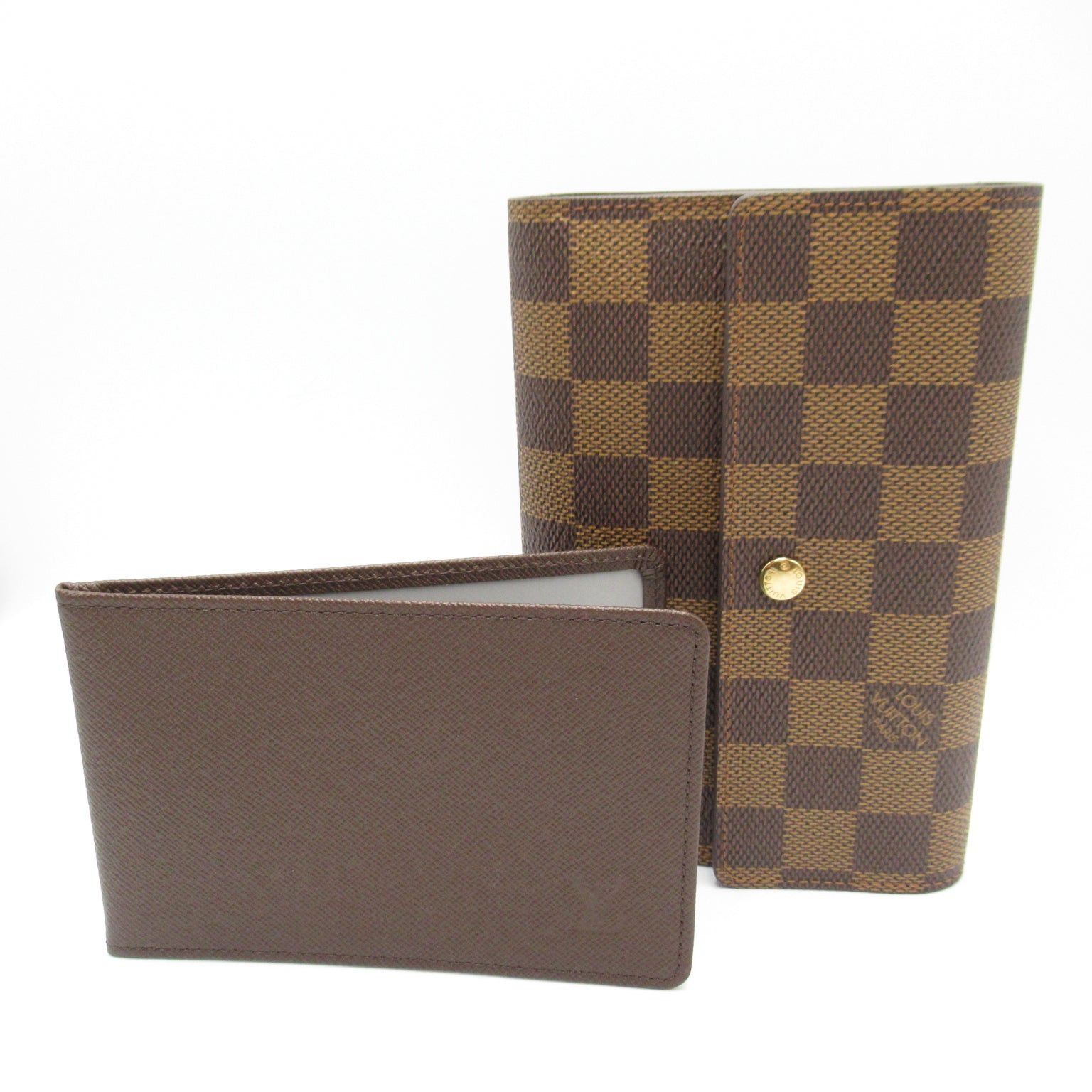 Louis Vuitton Louis Vuitton Porto Tresor Etui Papier Trifold Wallet Coated Canvas Damier Brown Ebene Size ONE SIZE - 8 Thumbnail