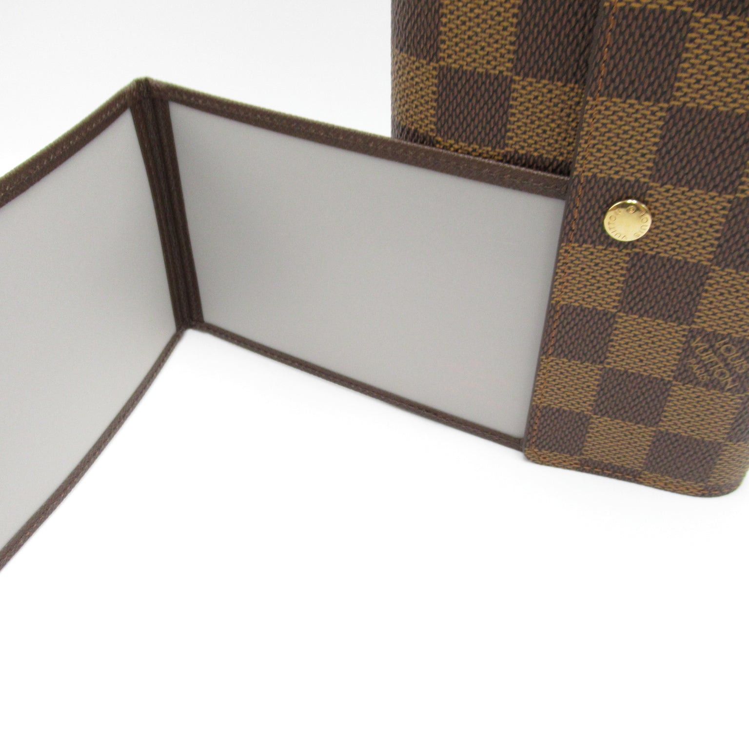 Louis Vuitton Louis Vuitton Porto Tresor Etui Papier Trifold Wallet Coated Canvas Damier Brown Ebene Size ONE SIZE - 9 Thumbnail