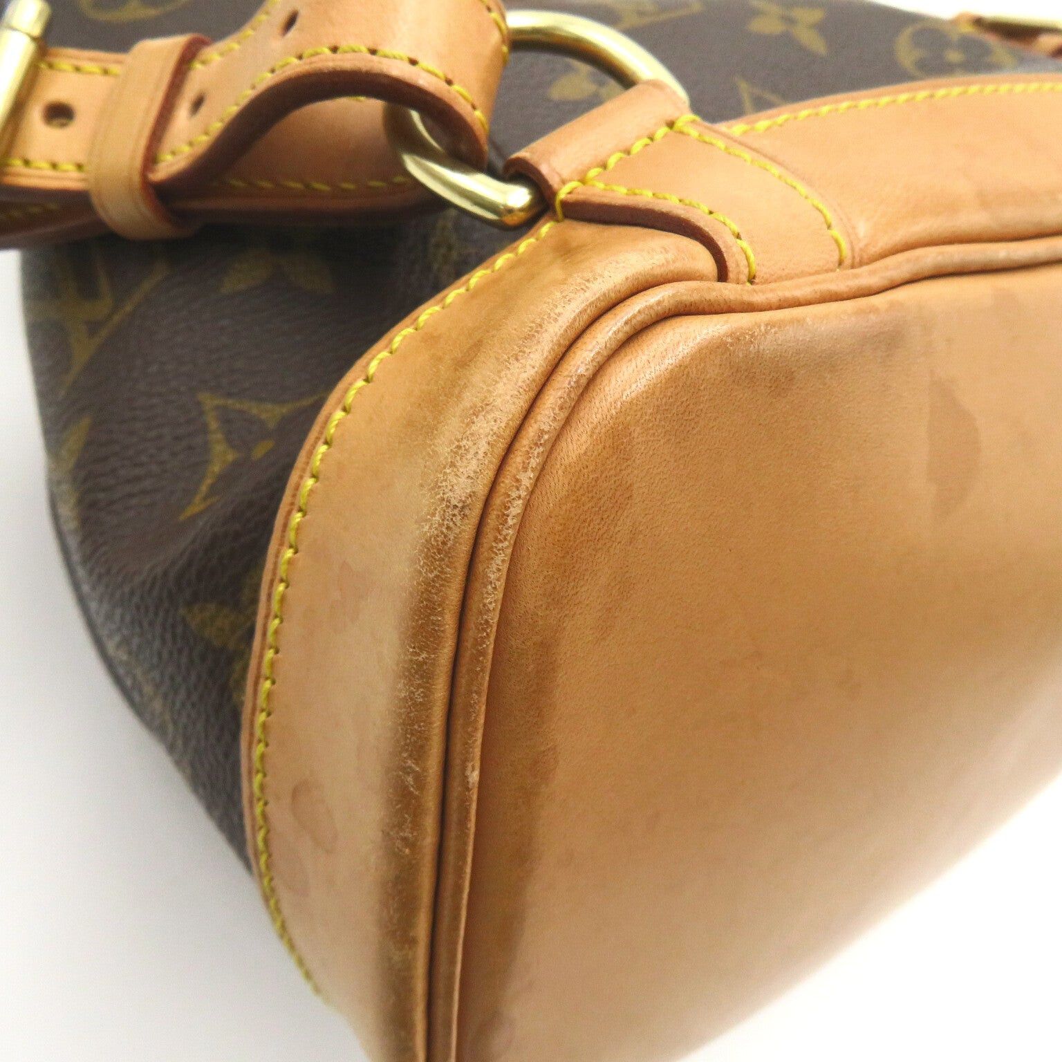 Louis Vuitton Louis Vuitton Montsouris Mm Backpack Rucksack Coated Canvas Monogram Brown Size ONE SIZE - 17 Thumbnail