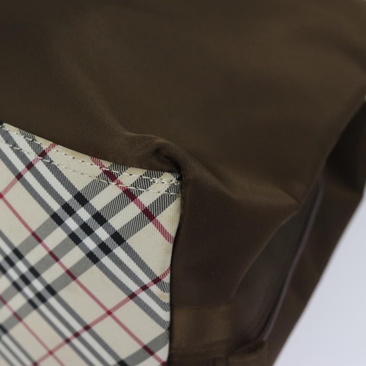 Burberry Nova Check Brown Synthetic Handbag (Pre-Owned) Size ONE SIZE - 11 Thumbnail