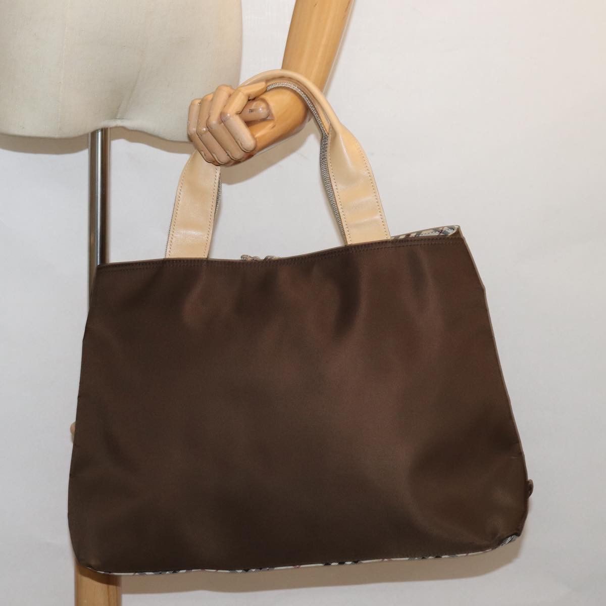 Burberry Nova Check Brown Synthetic Handbag (Pre-Owned) Size ONE SIZE - 6 Thumbnail