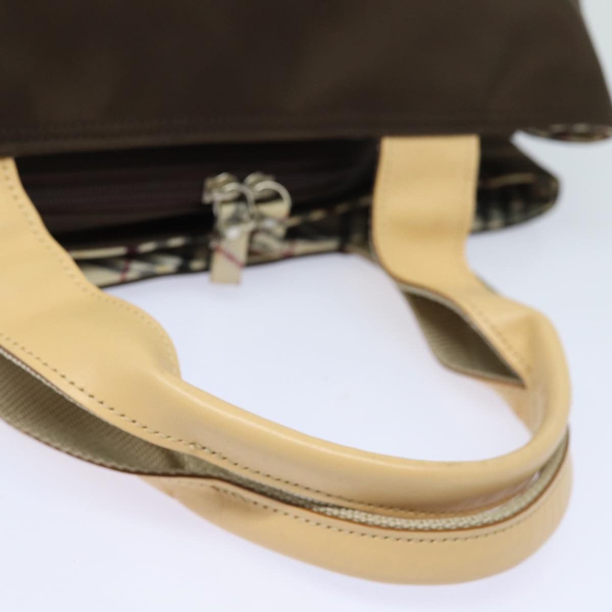 Burberry Nova Check Brown Synthetic Handbag (Pre-Owned) Size ONE SIZE - 8 Thumbnail