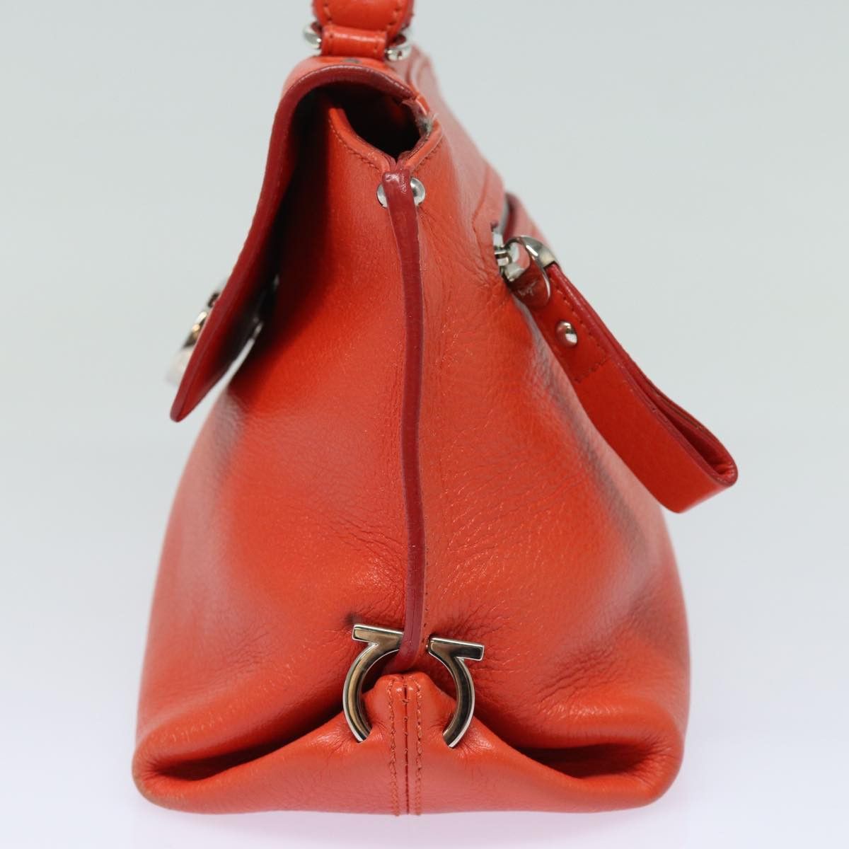 Salvatore Ferragamo Sofia Orange Leather Handbag (Pre-Owned) Size ONE SIZE - 10 Thumbnail