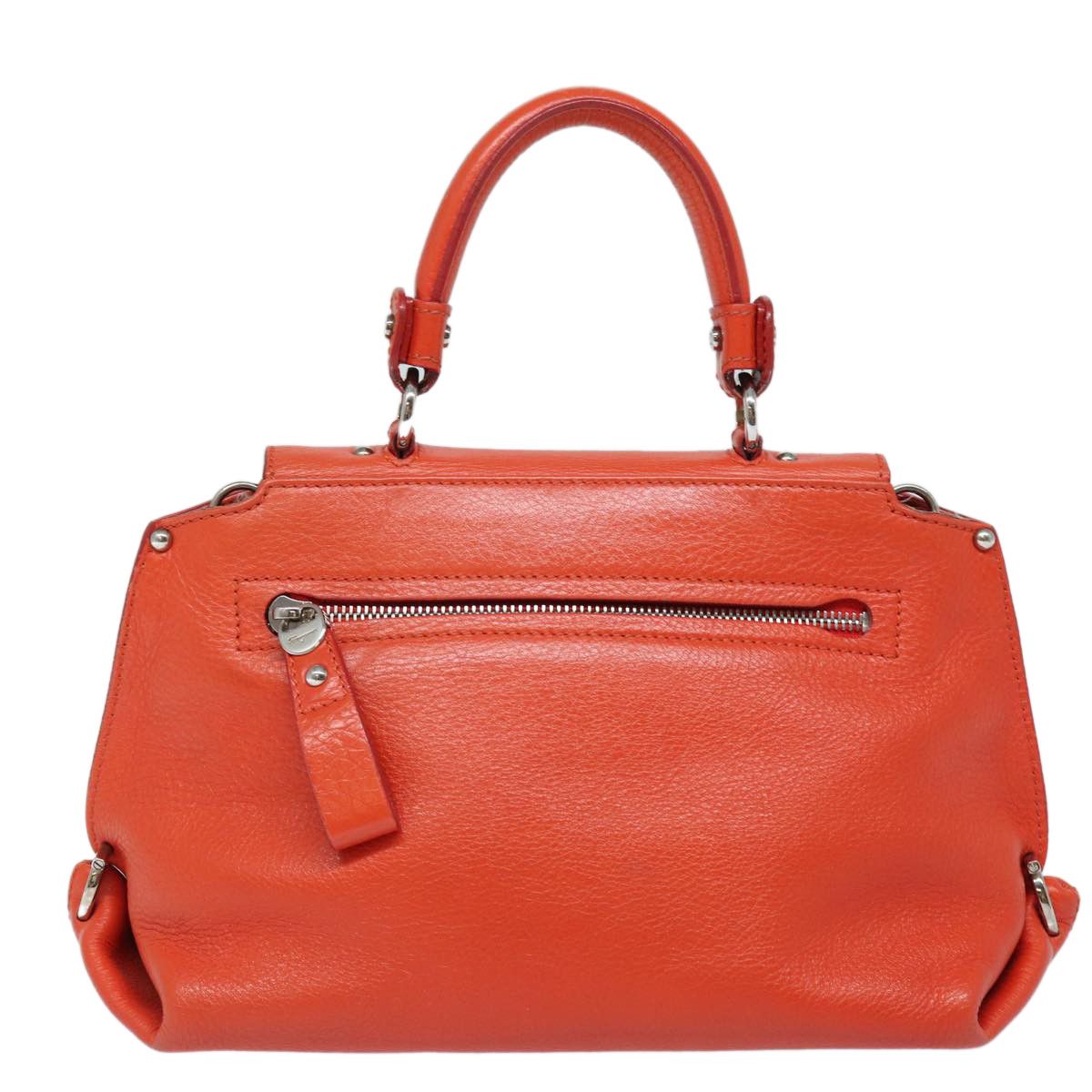 Salvatore Ferragamo Sofia Orange Leather Handbag (Pre-Owned) Size ONE SIZE - 2 Thumbnail