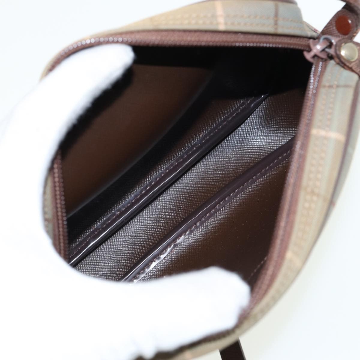 Burberry Nova Check Beige Canvas Shoulder Bag (Pre-Owned) Size ONE SIZE - 5 Thumbnail