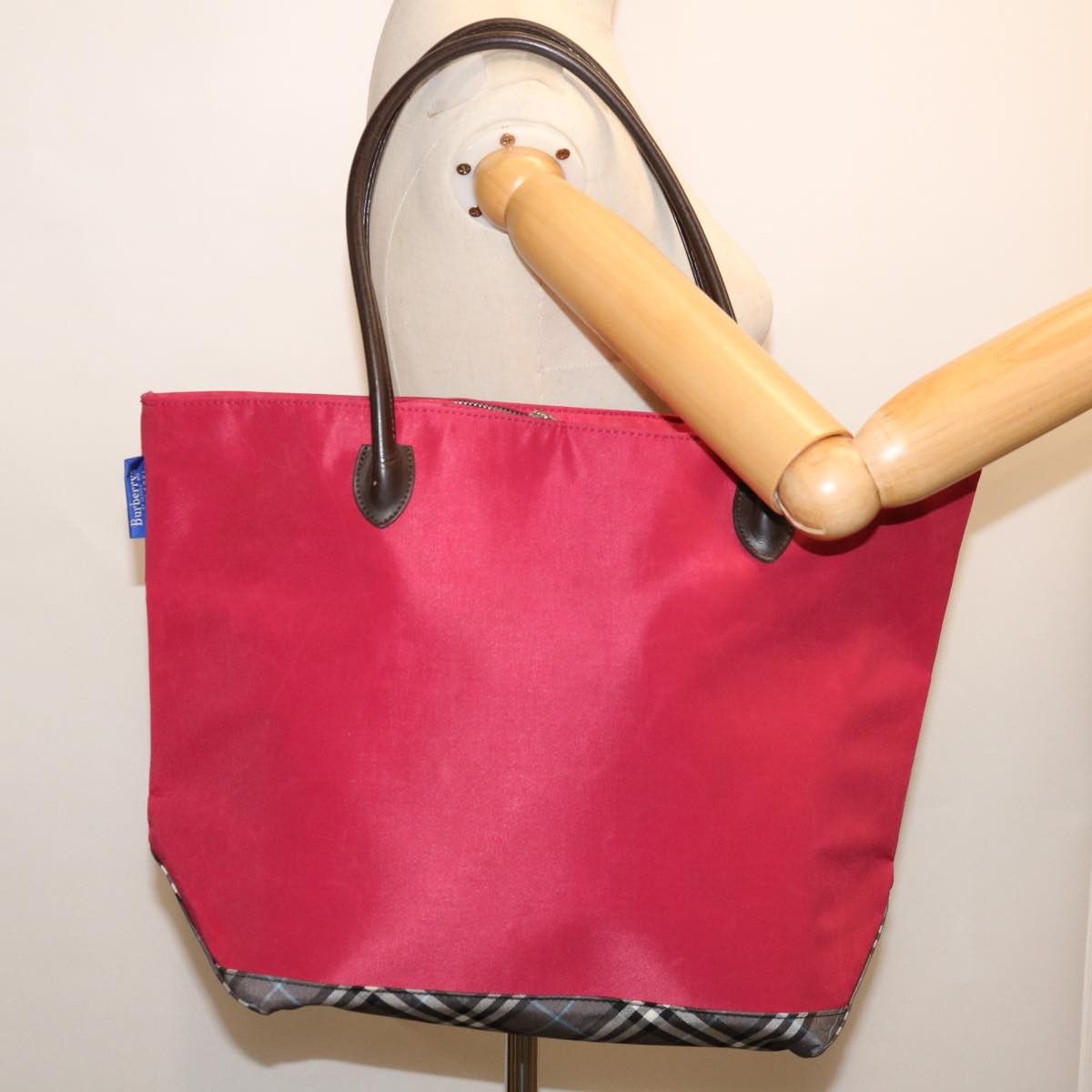 Burberry - Red Synthetic Tote Bag (Pre-Owned) Size ONE SIZE - 8 Thumbnail