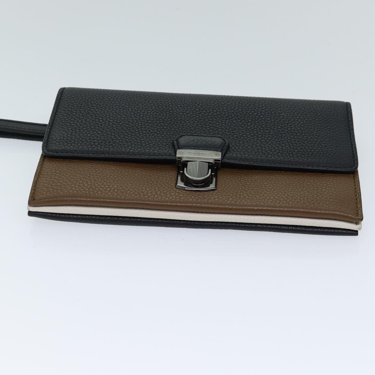 Salvatore Ferragamo Black Leather Clutch Bag (Pre-Owned) Size ONE SIZE - 3 Thumbnail