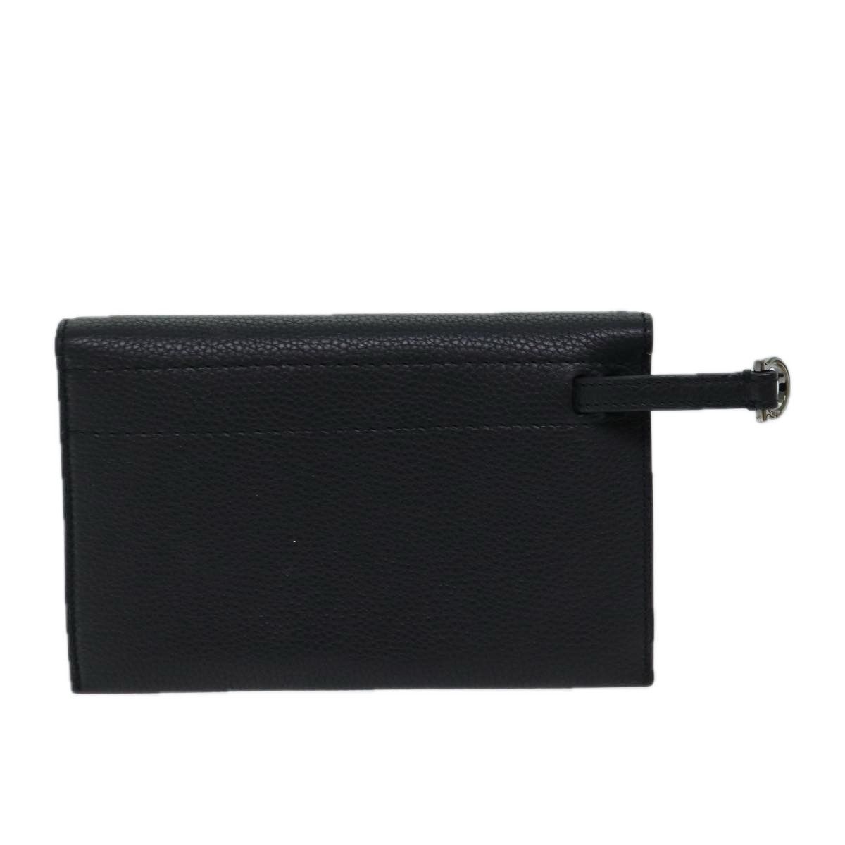 Salvatore Ferragamo Black Leather Clutch Bag (Pre-Owned) Size ONE SIZE - 2 Thumbnail