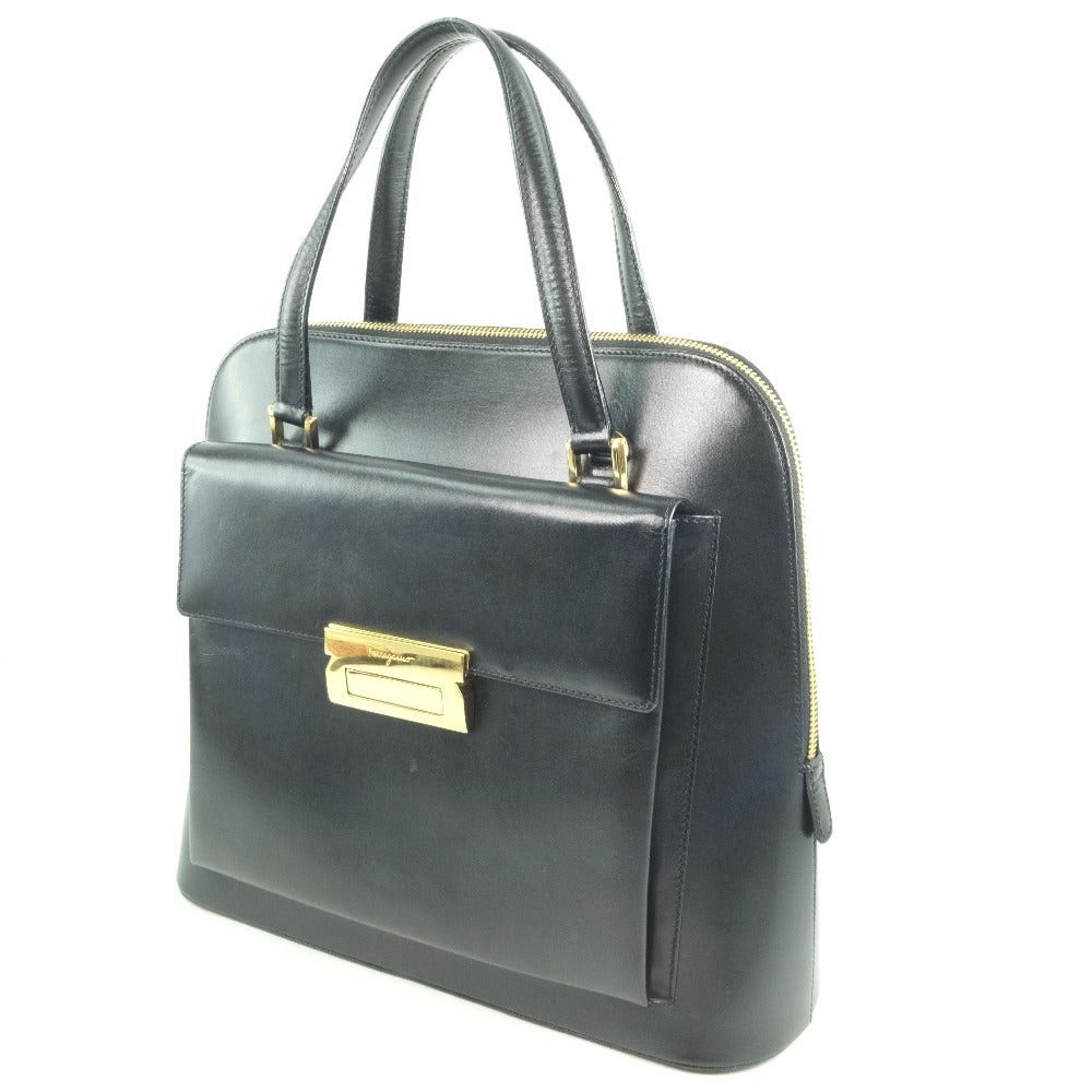 Salvatore Ferragamo Black Leather Handbag (Pre-Owned) Size ONE SIZE - 3 Thumbnail